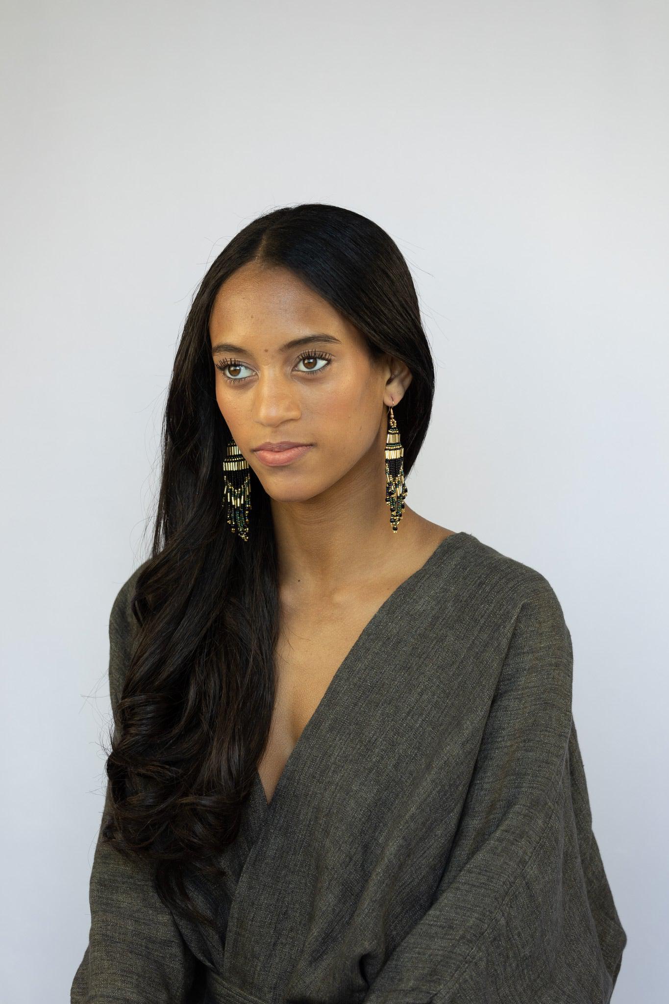 Encuentro beaded Boho earrings - Oro-Earrings-Good Tidings