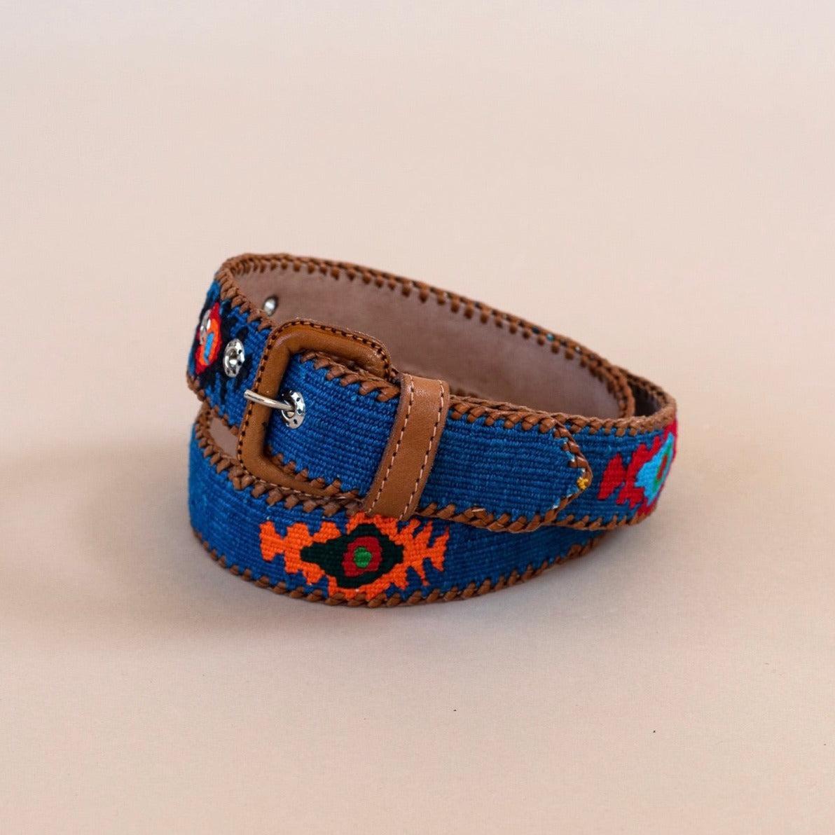 San Miguel De Allende Belt - Ocean Blue-Belts-Good Tidings