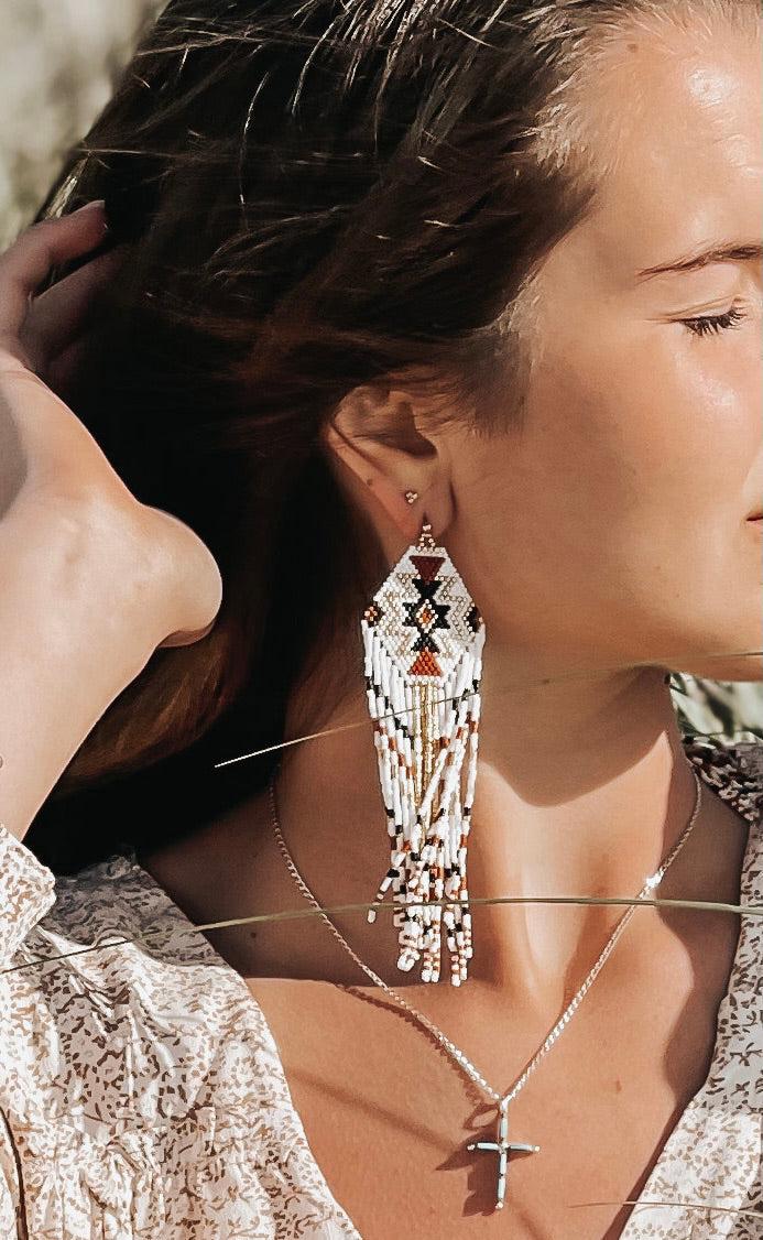 Tribal Beaded Earrings-Earrings-Good Tidings