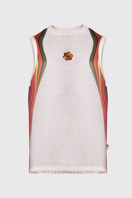 7eventies Crochet Knit Sleeveless Vest