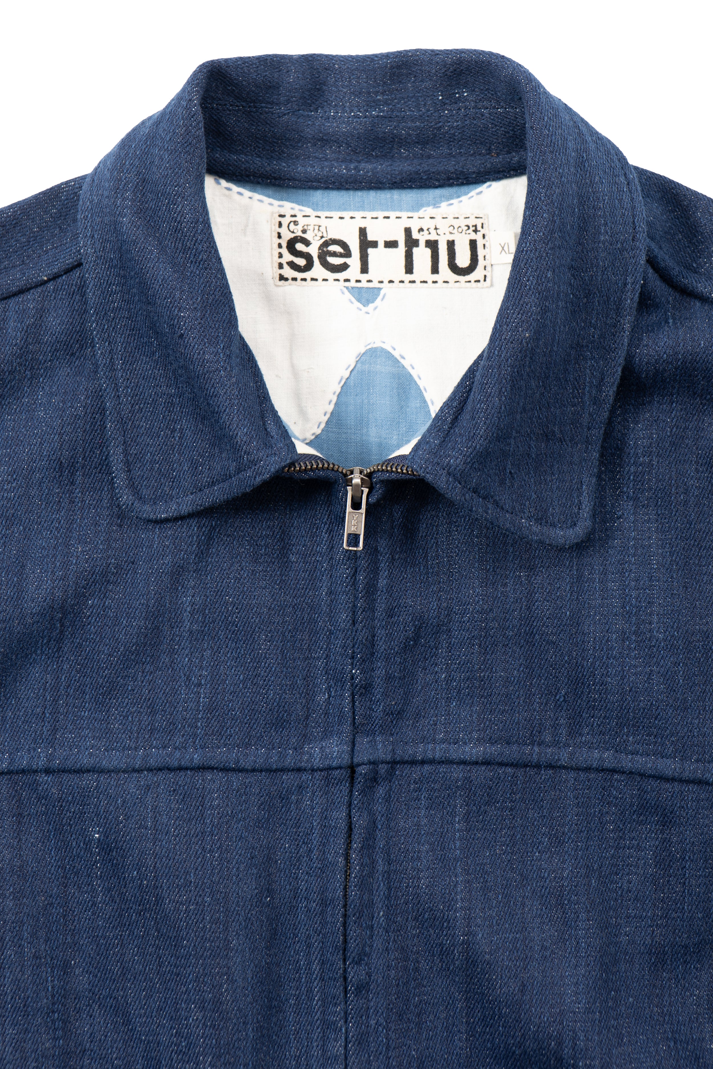 QUILTED BLACK DIAMOND TRUCKER JACKET