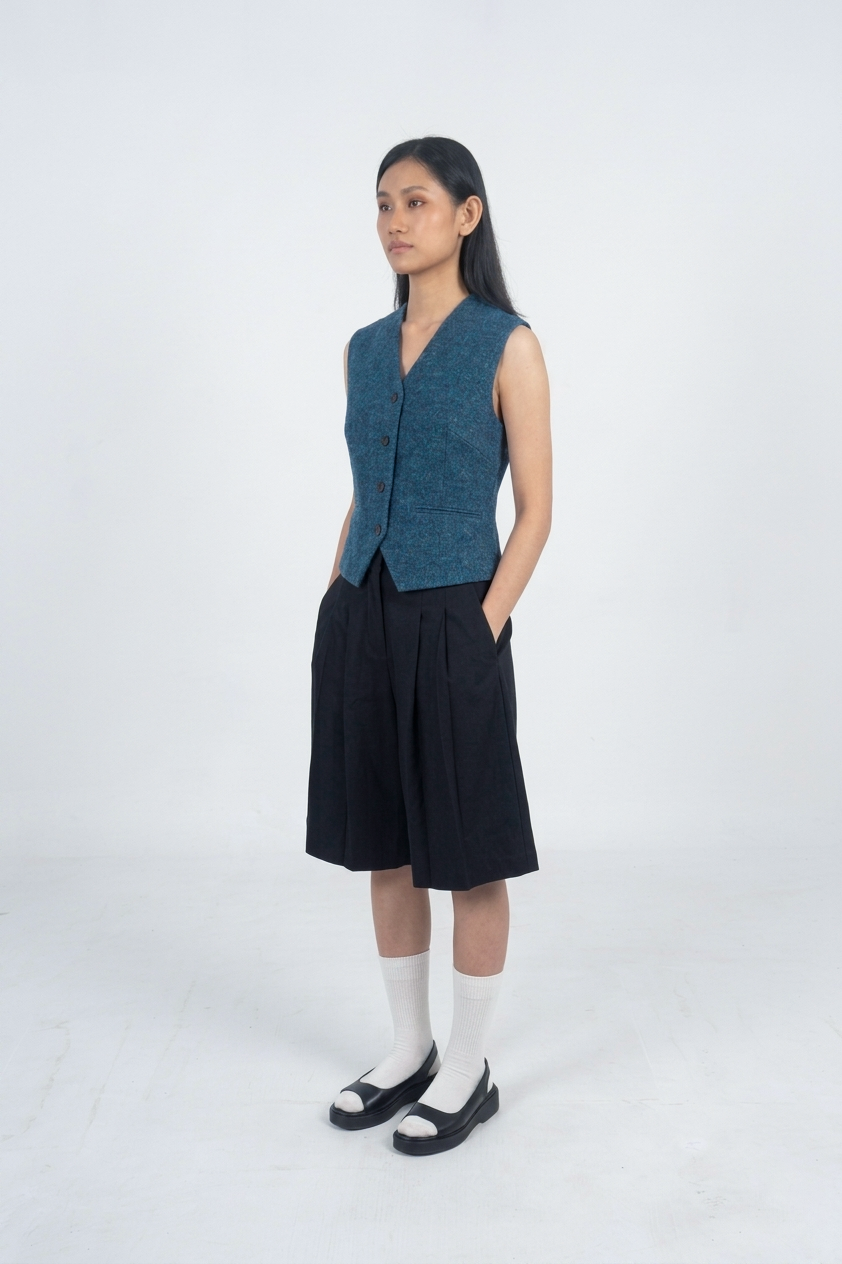 ERI SILK HAKAMA STYLE SHORTS