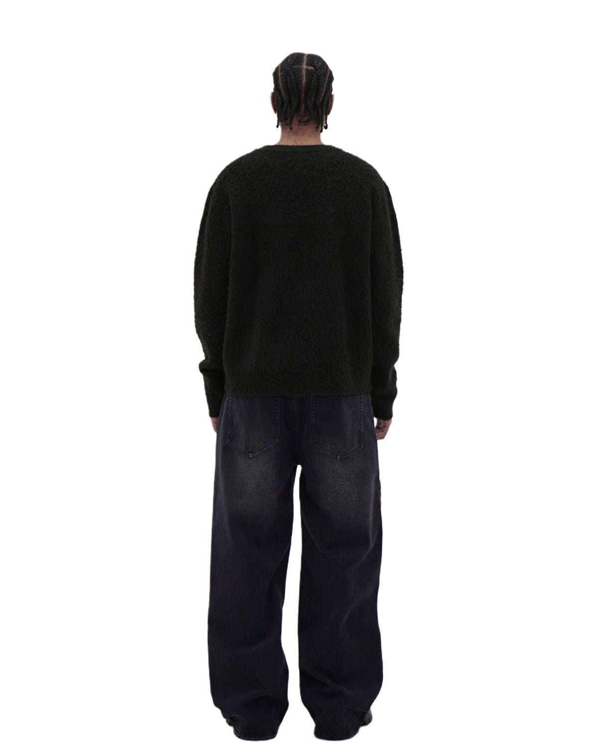 Midnight Black Mohair Sweater