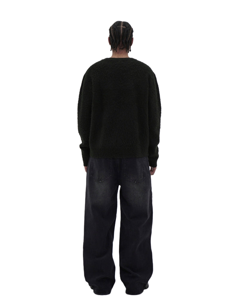 Midnight Black Mohair Sweater