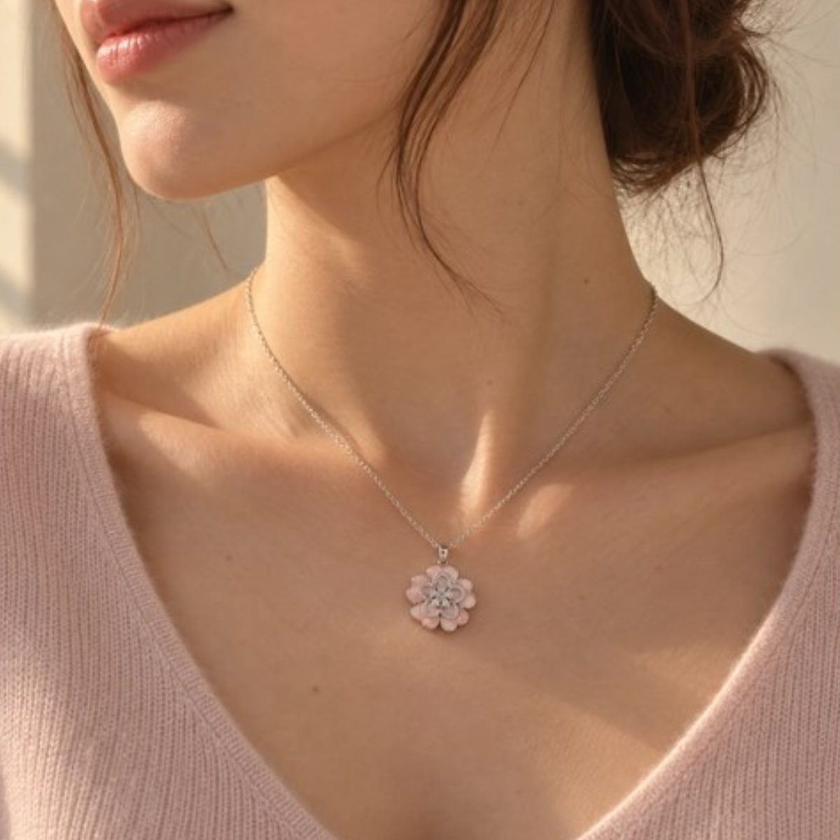Upper Moon Three and Blossom Necklace Collection