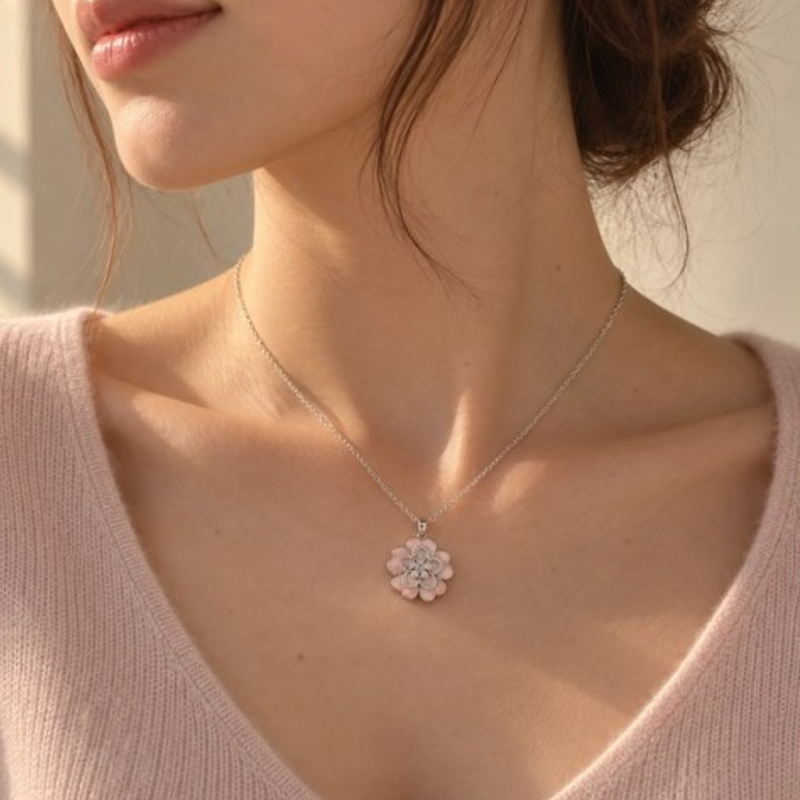 Upper Moon Three and Blossom Necklace Collection