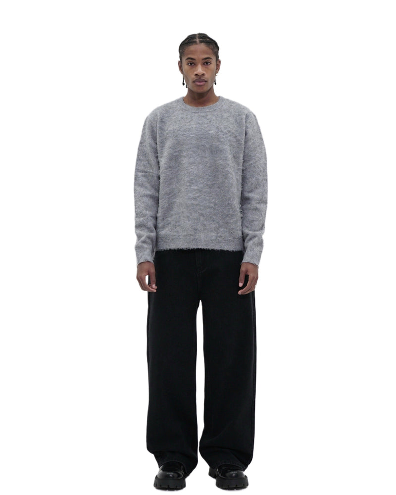 Heather Gray Mohair Sweater