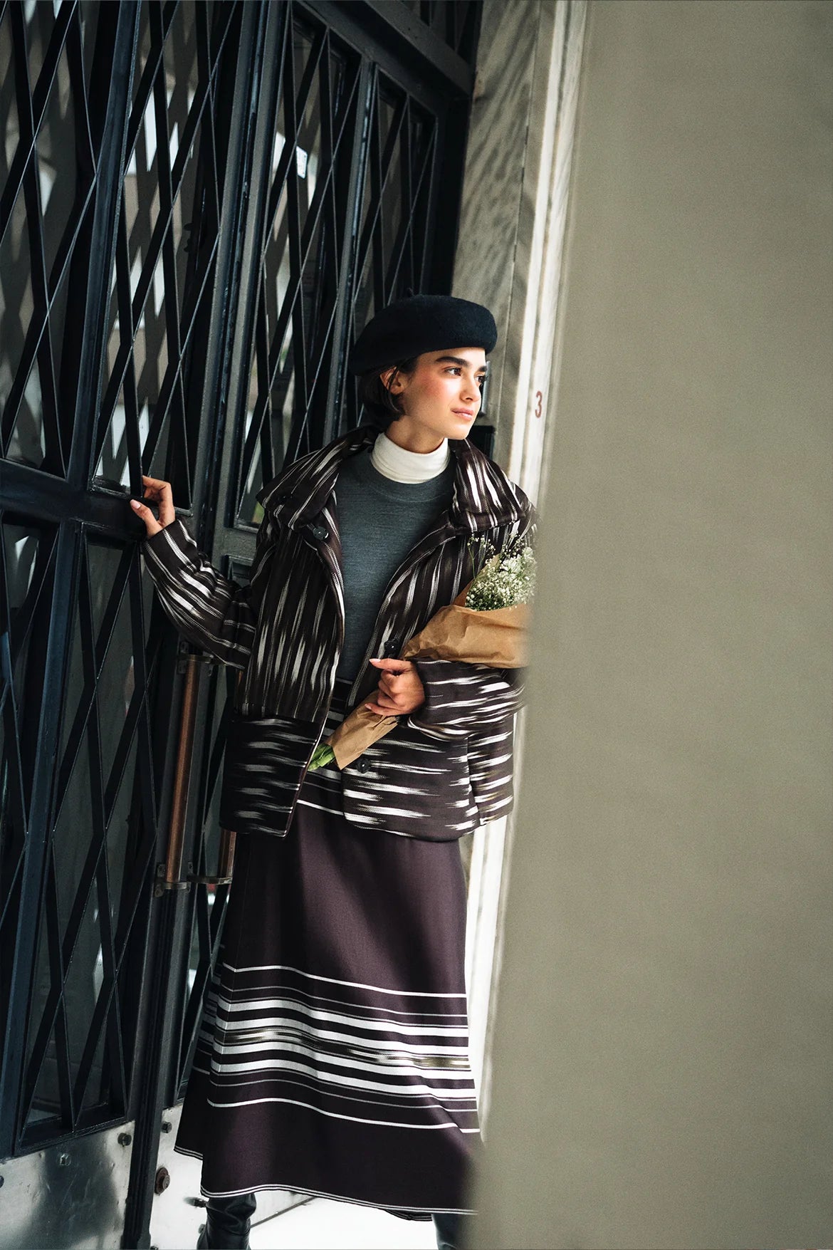 Ikat Kutnu Midi Skirt