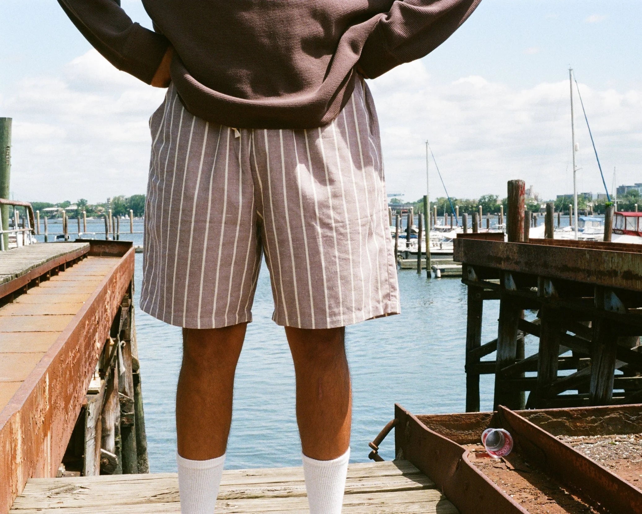 Handloom Drawstring Lounge Shorts