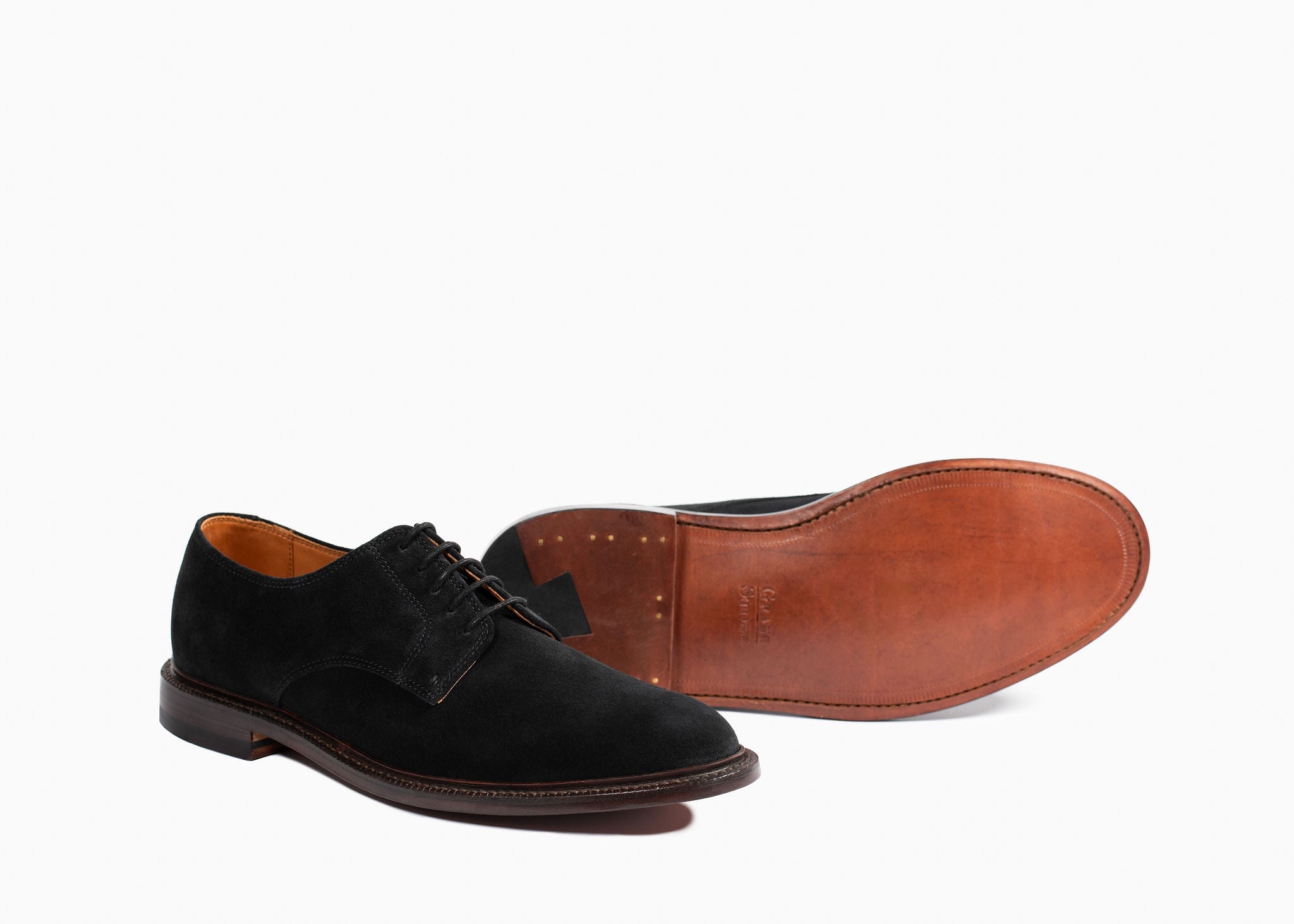 Unlined Derby Black Suede