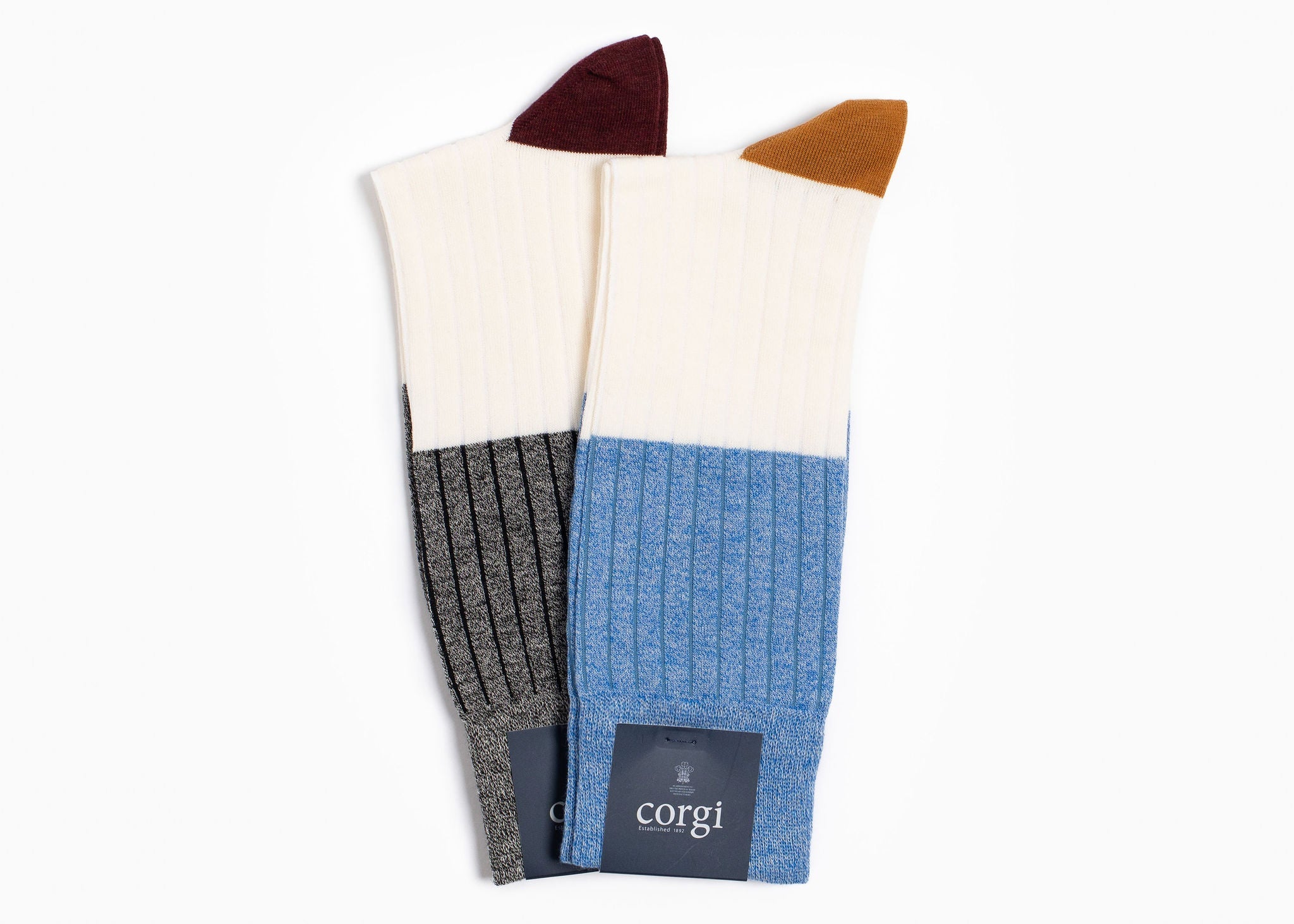 Corgi x Grant Stone Lightweight Cotton Sock – Blue