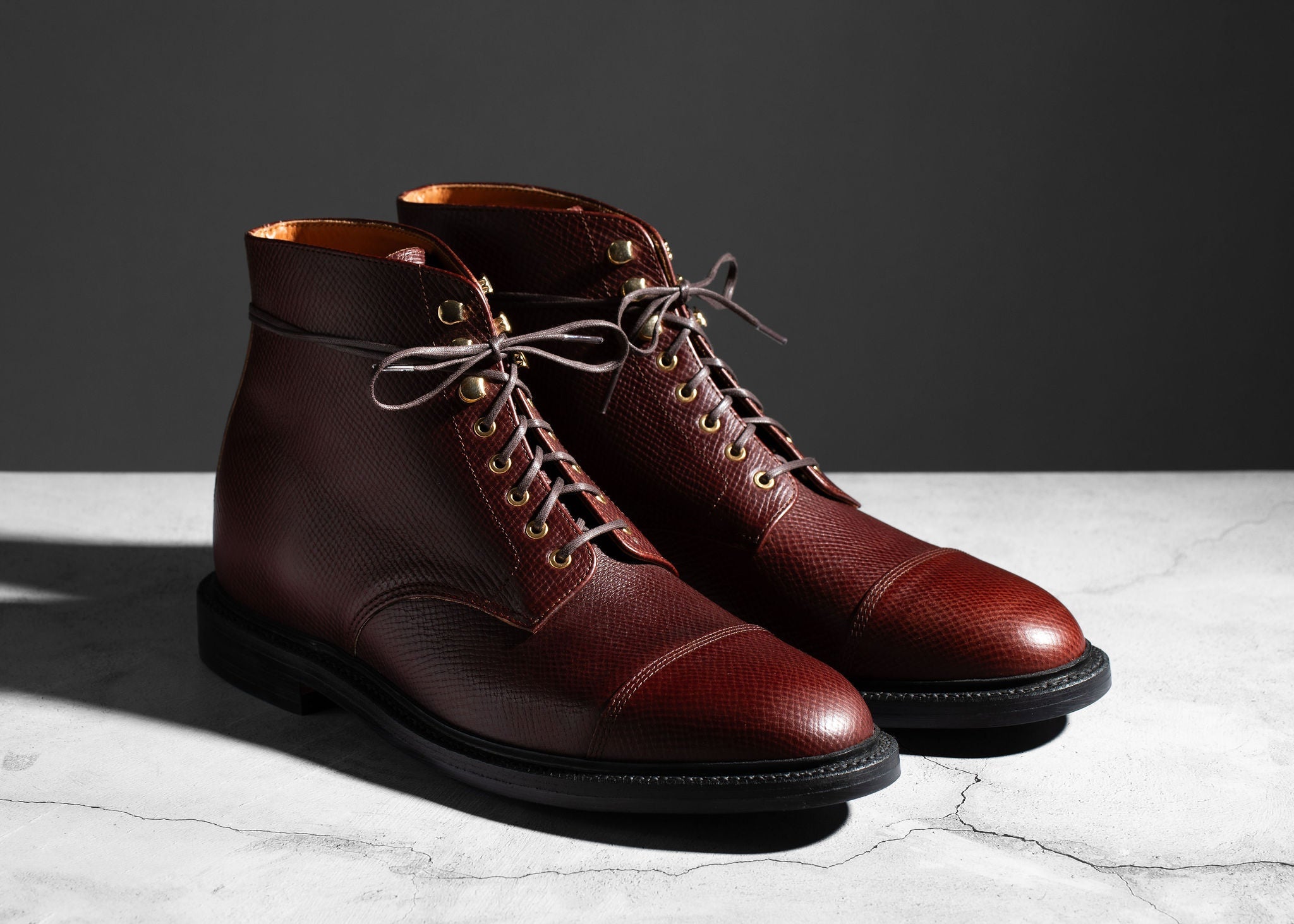 Cap Toe Boot Tan Pioneer Reindeer