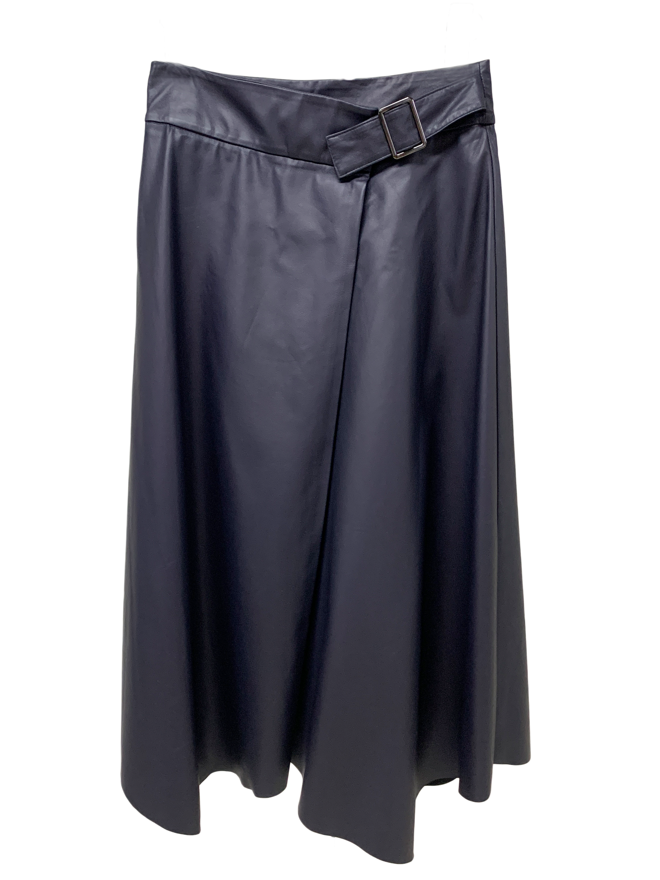 COMPOSITE SHEEP LEATHER LONG SKIRT