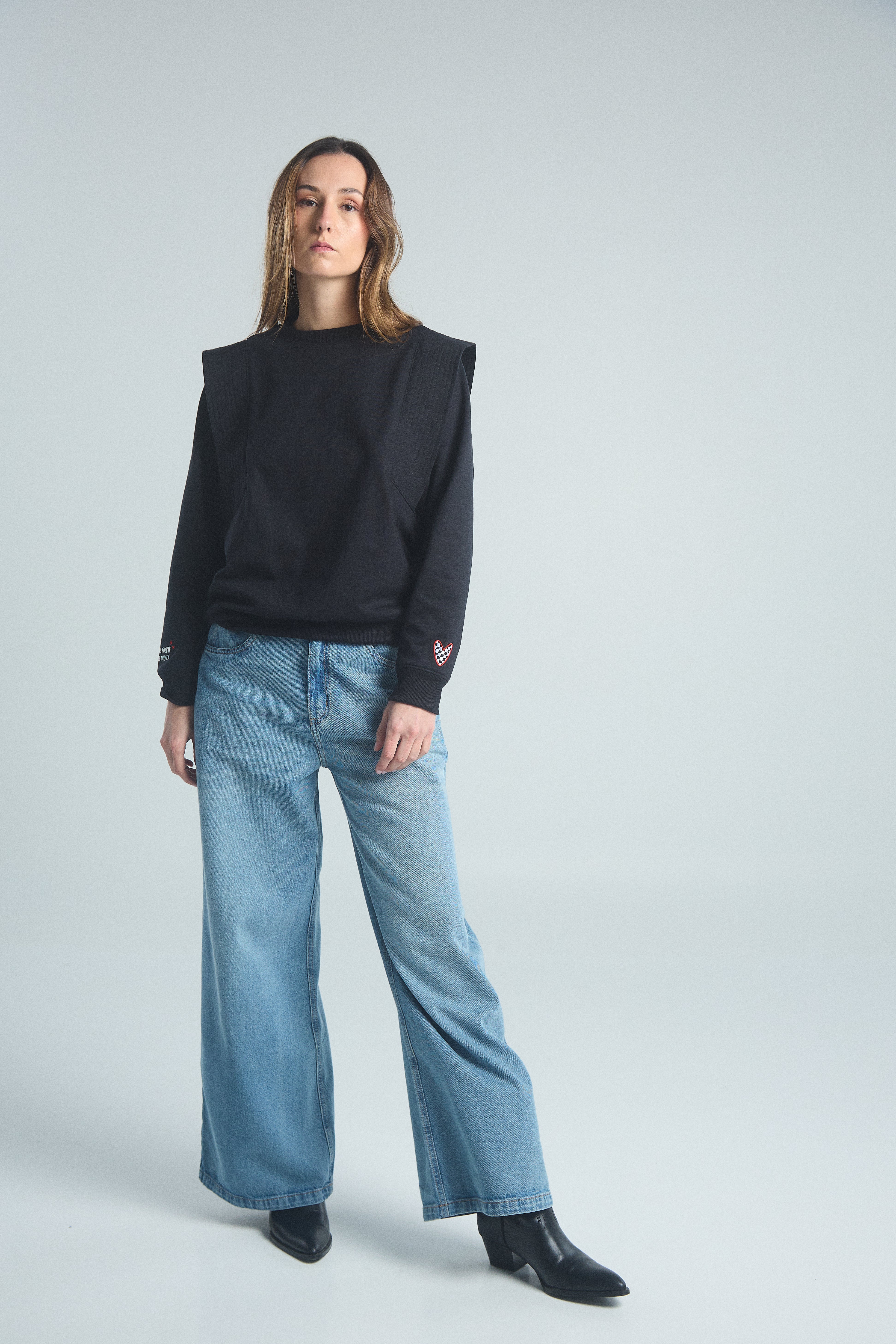 Sweatshirt Mas fuerte Negro