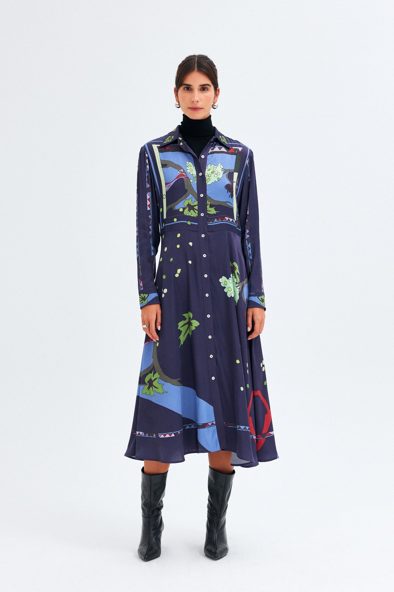 Zeugma Silk Long Dress Kutnia