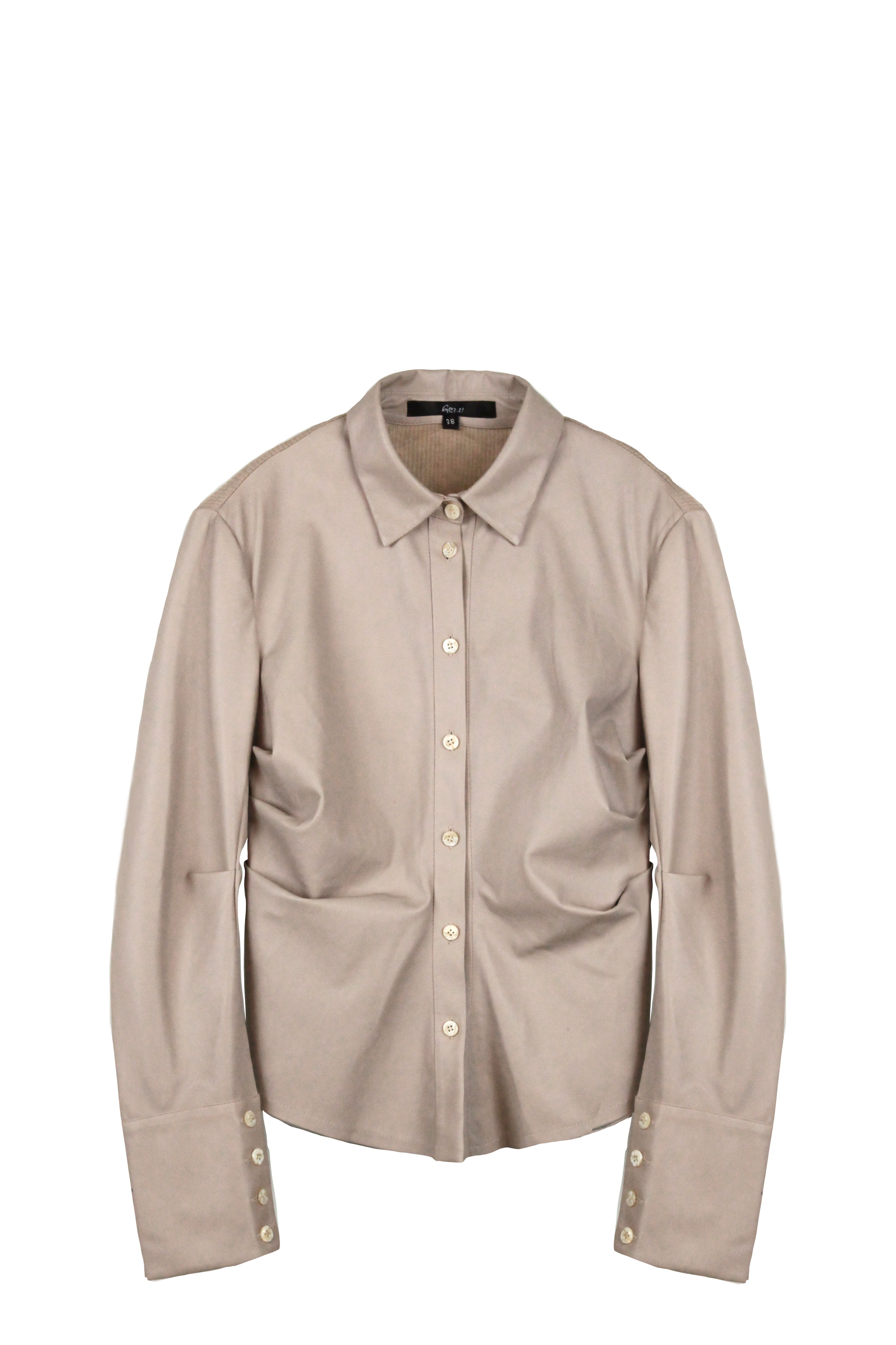 SHEEPSKIN PATCHWORK KNITTED SHIRT