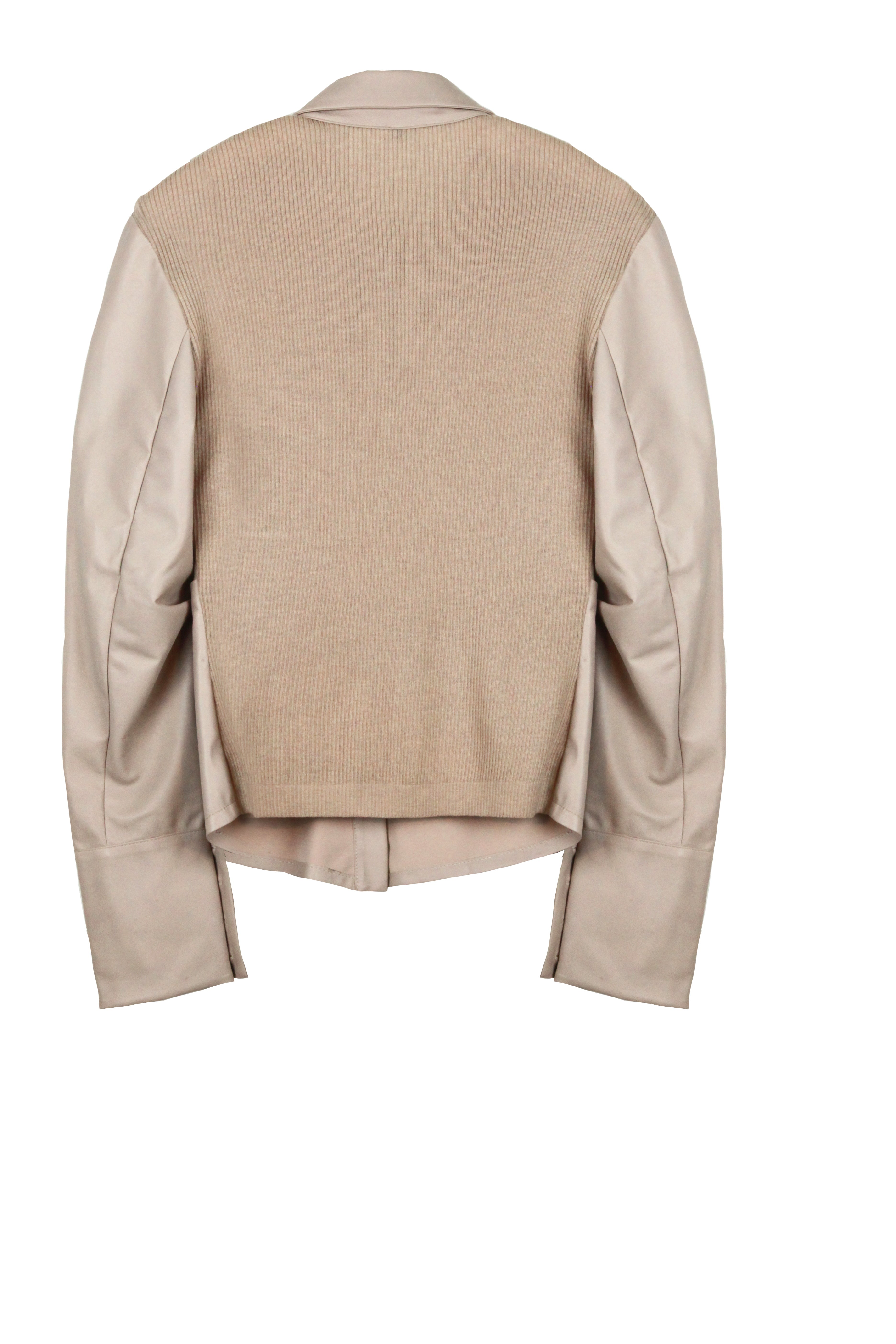 SHEEPSKIN PATCHWORK KNITTED SHIRT