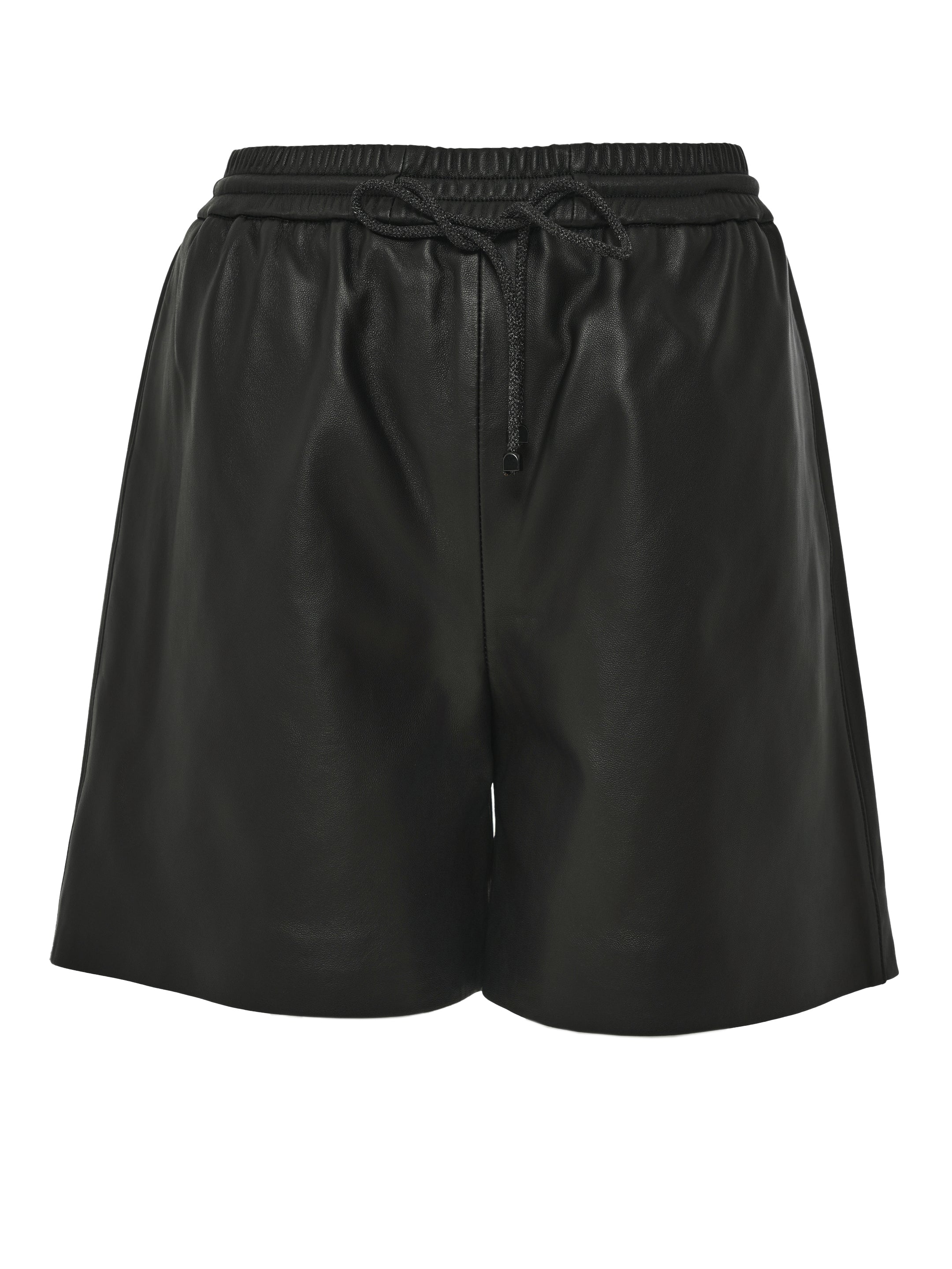 DRAWSTRING LEATHER SHORTS