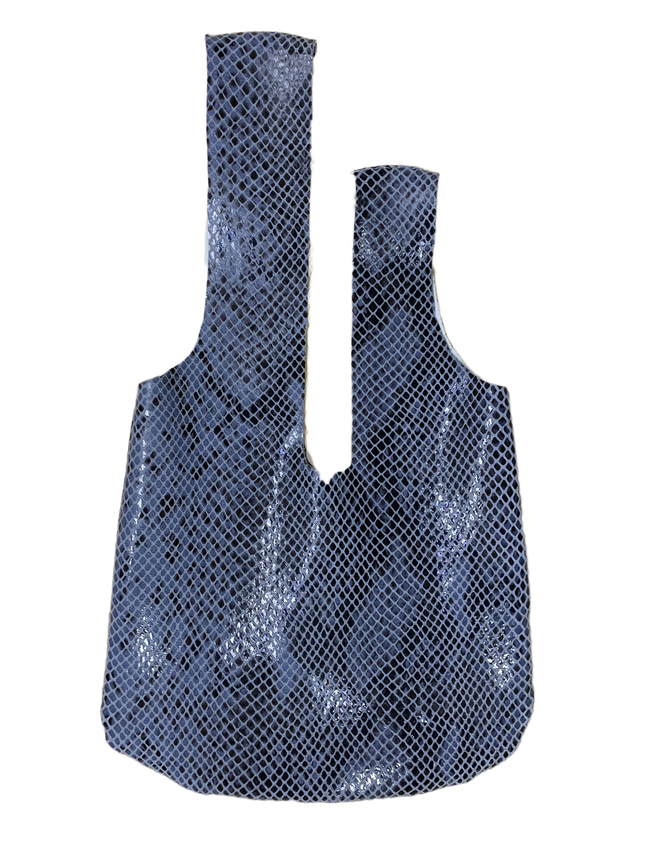 SNAKESKIN PATTERN STRETCH SHEEPSKIN TRENCH BAG