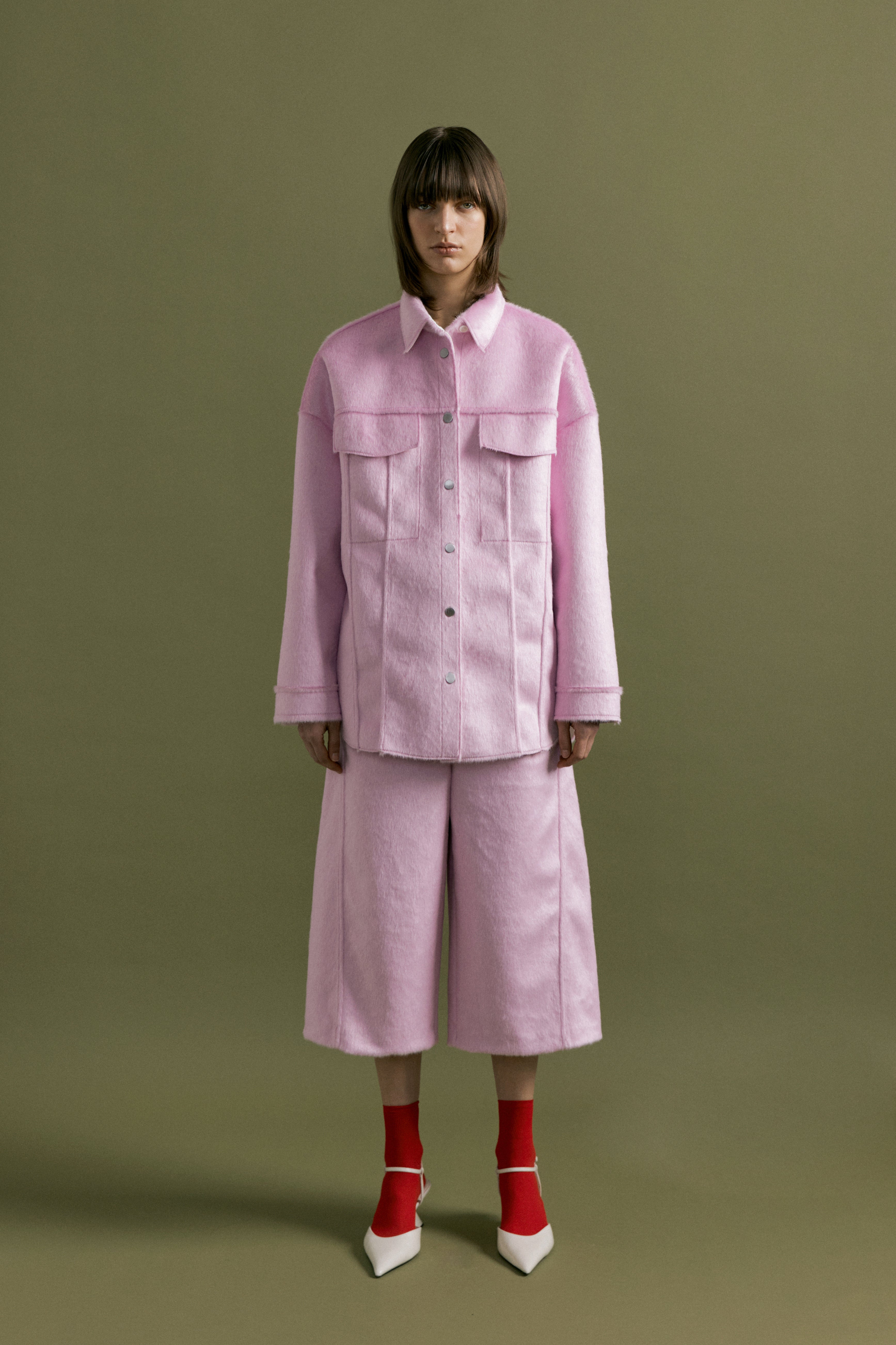 Pink Poni Oversized Shirt Jacket MW5WJK03X