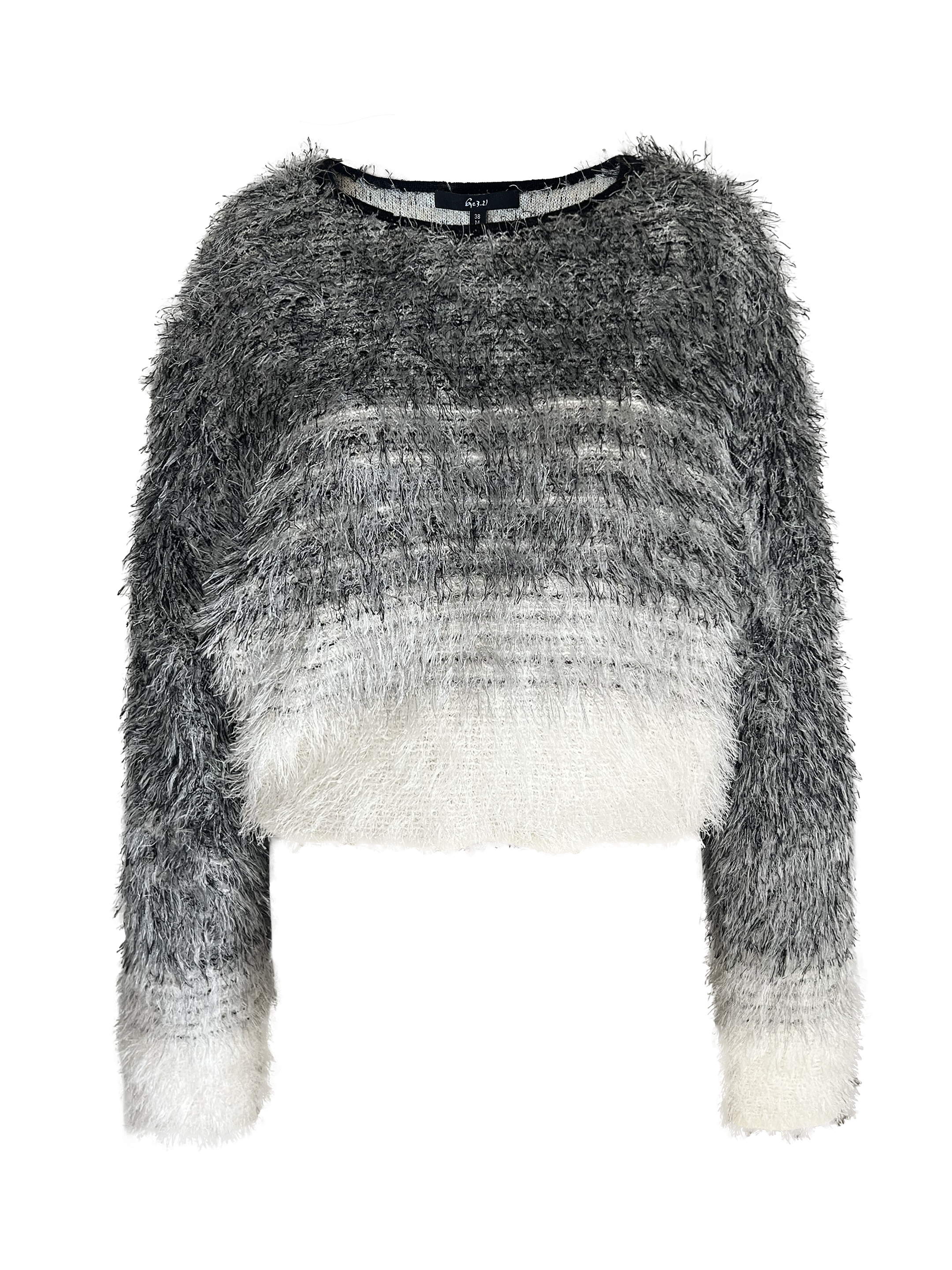 GRADIENT KNIT CROP SWEATER