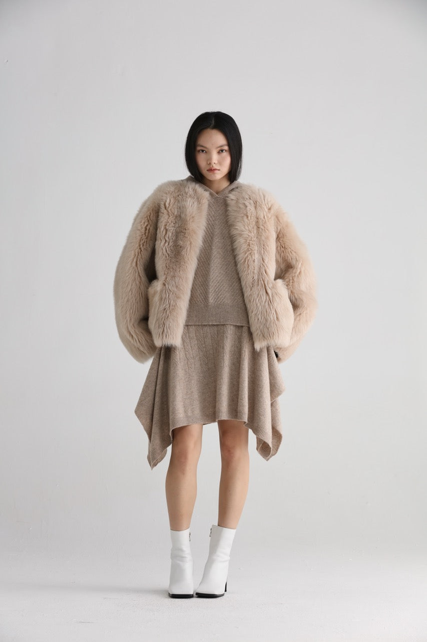 TOSCANA CREW-NECK PATCH-POCKET COAT