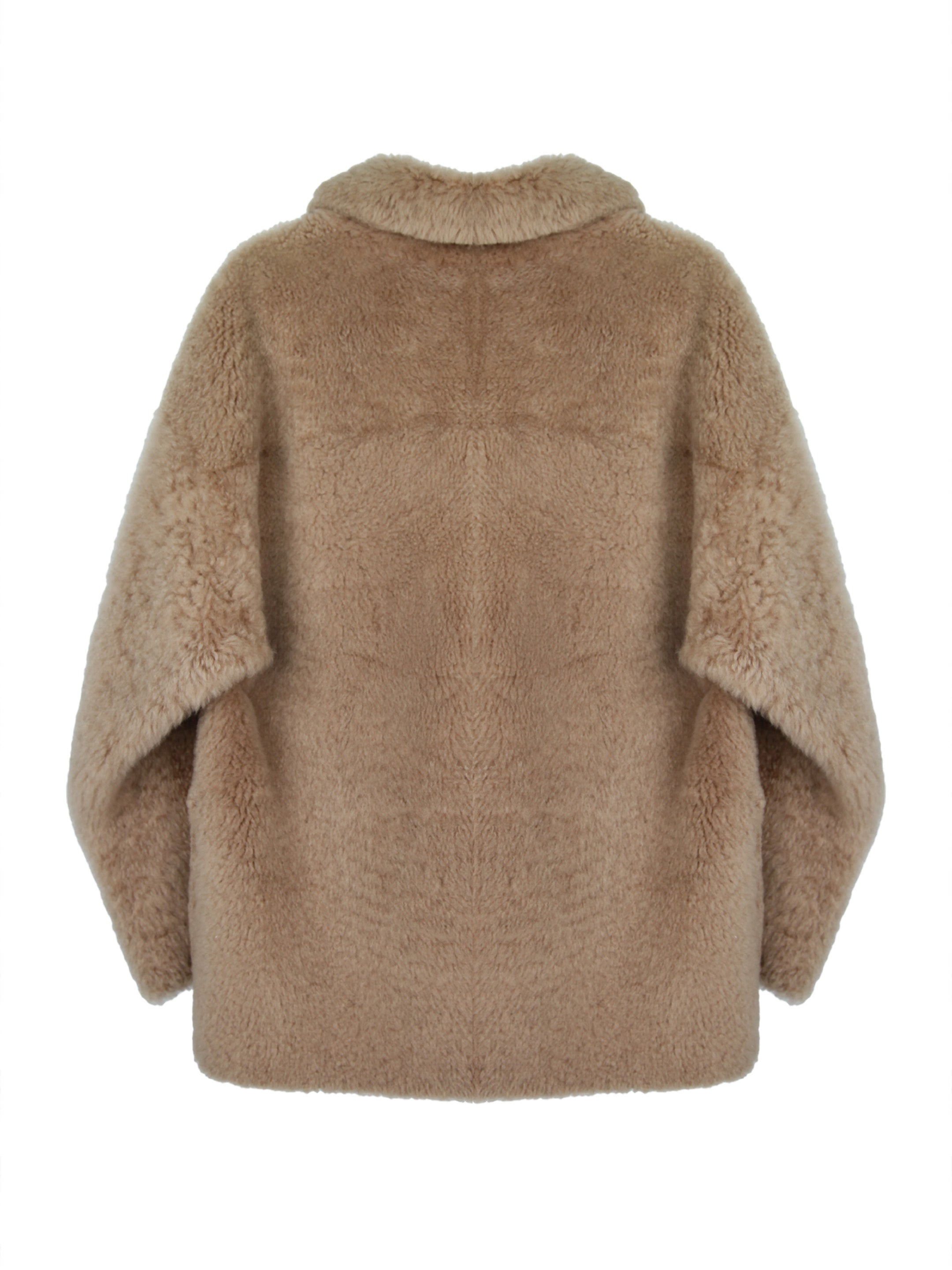 LACON SHEARLING DOUBLE-BREASTED PEAK LAPEL COAT