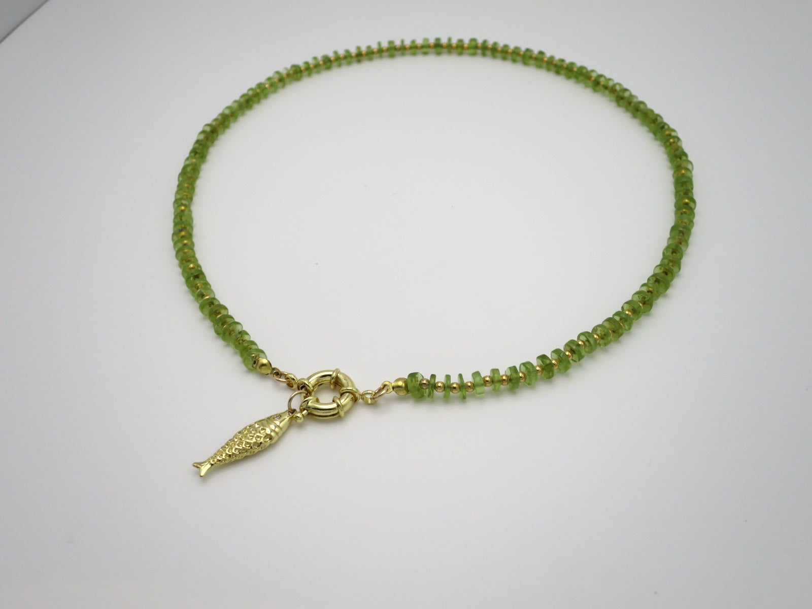 Peridot Fish Necklace