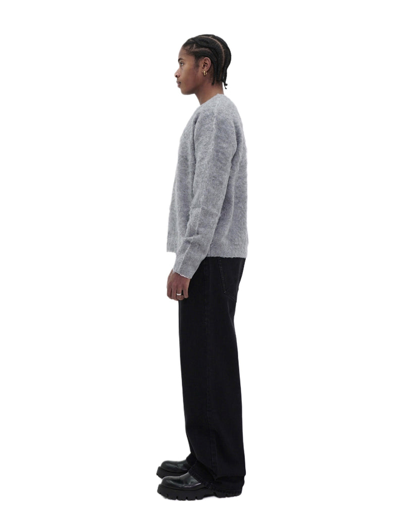 Heather Gray Mohair Sweater