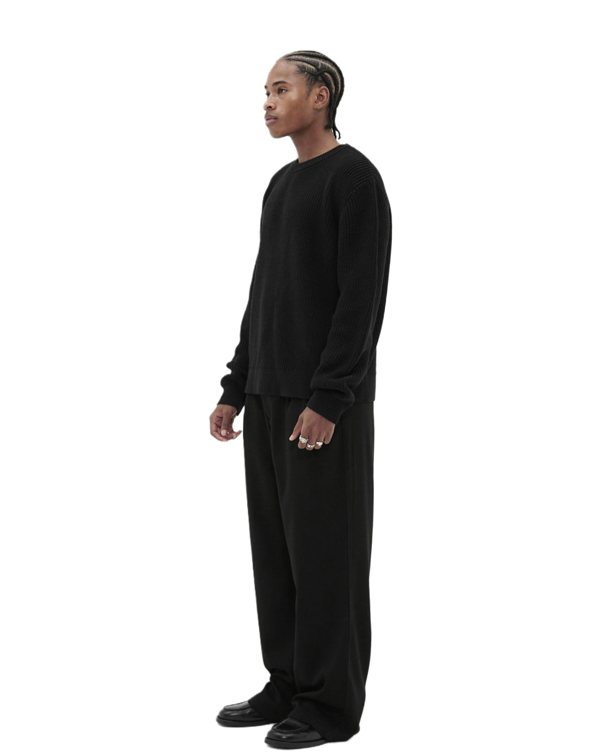 Midnight Black Knit Sweater