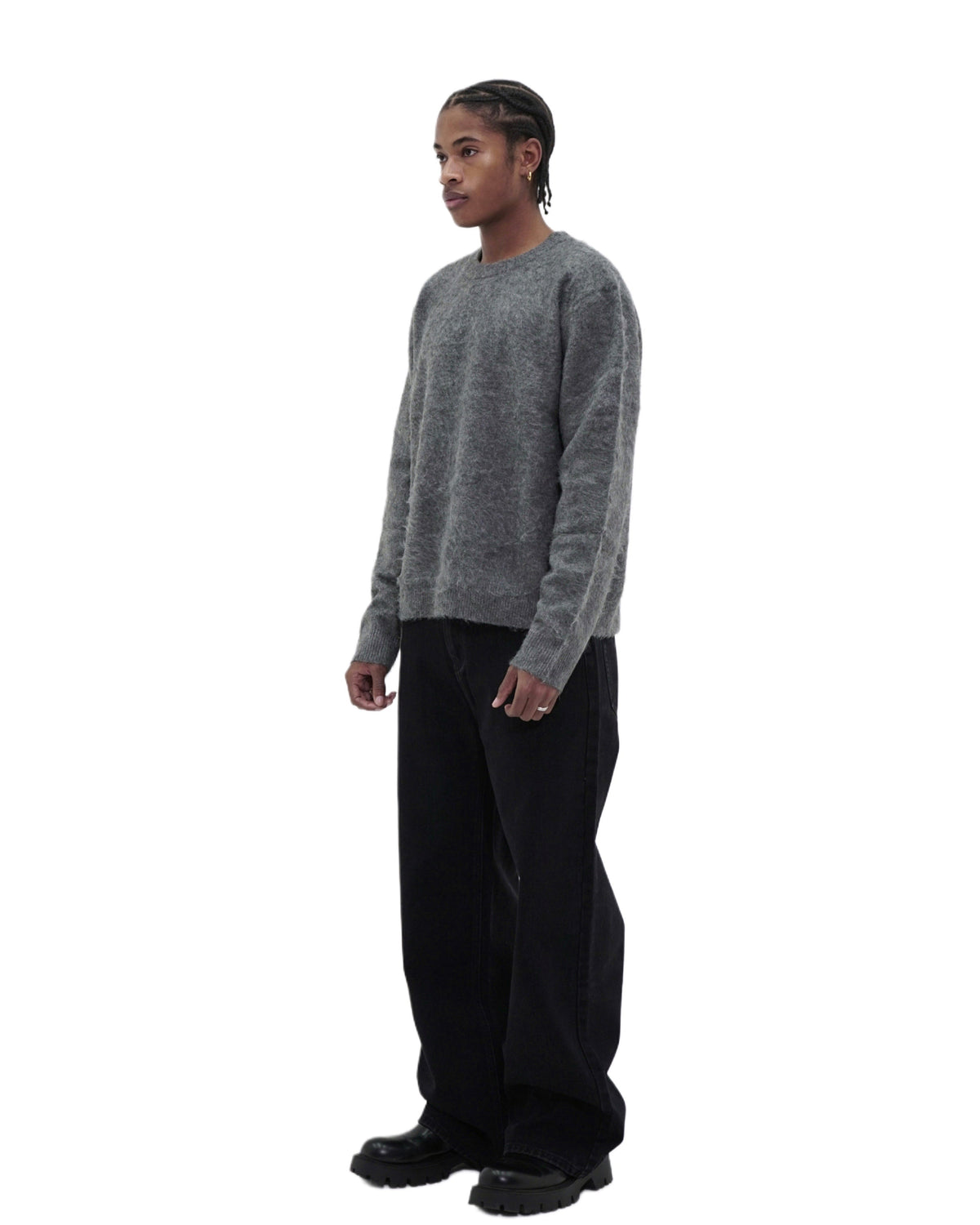 Stone Gray Mohair Sweater