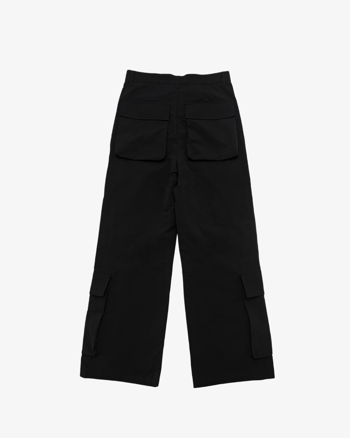 Black Nylon Cargo Pants