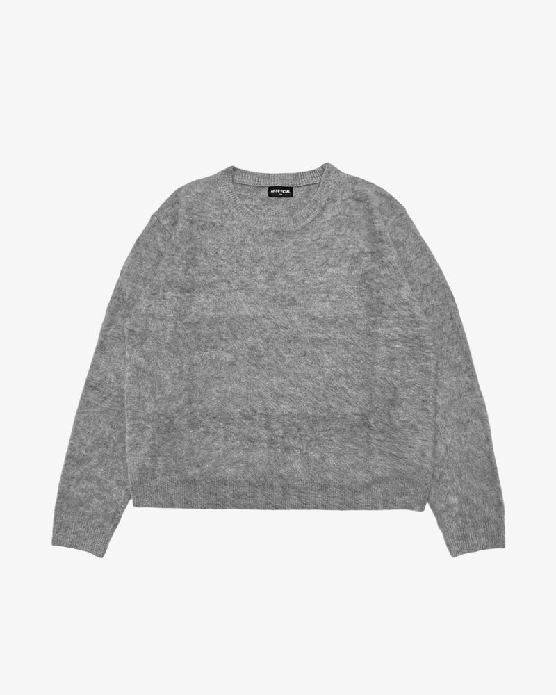 Heather Gray Mohair Sweater