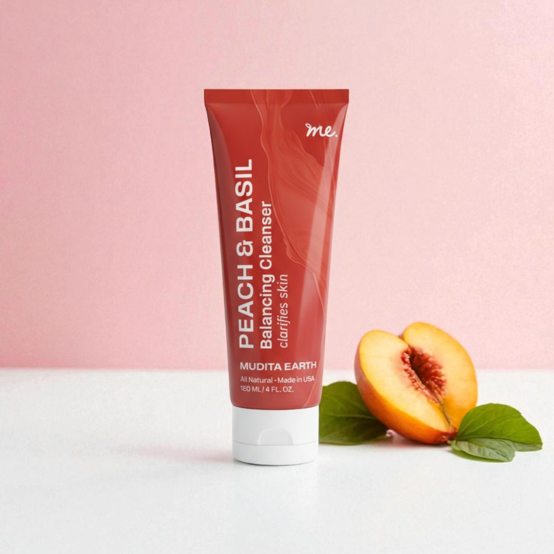 Mudita Earth Peach & Basil Balancing Facial Cleanser