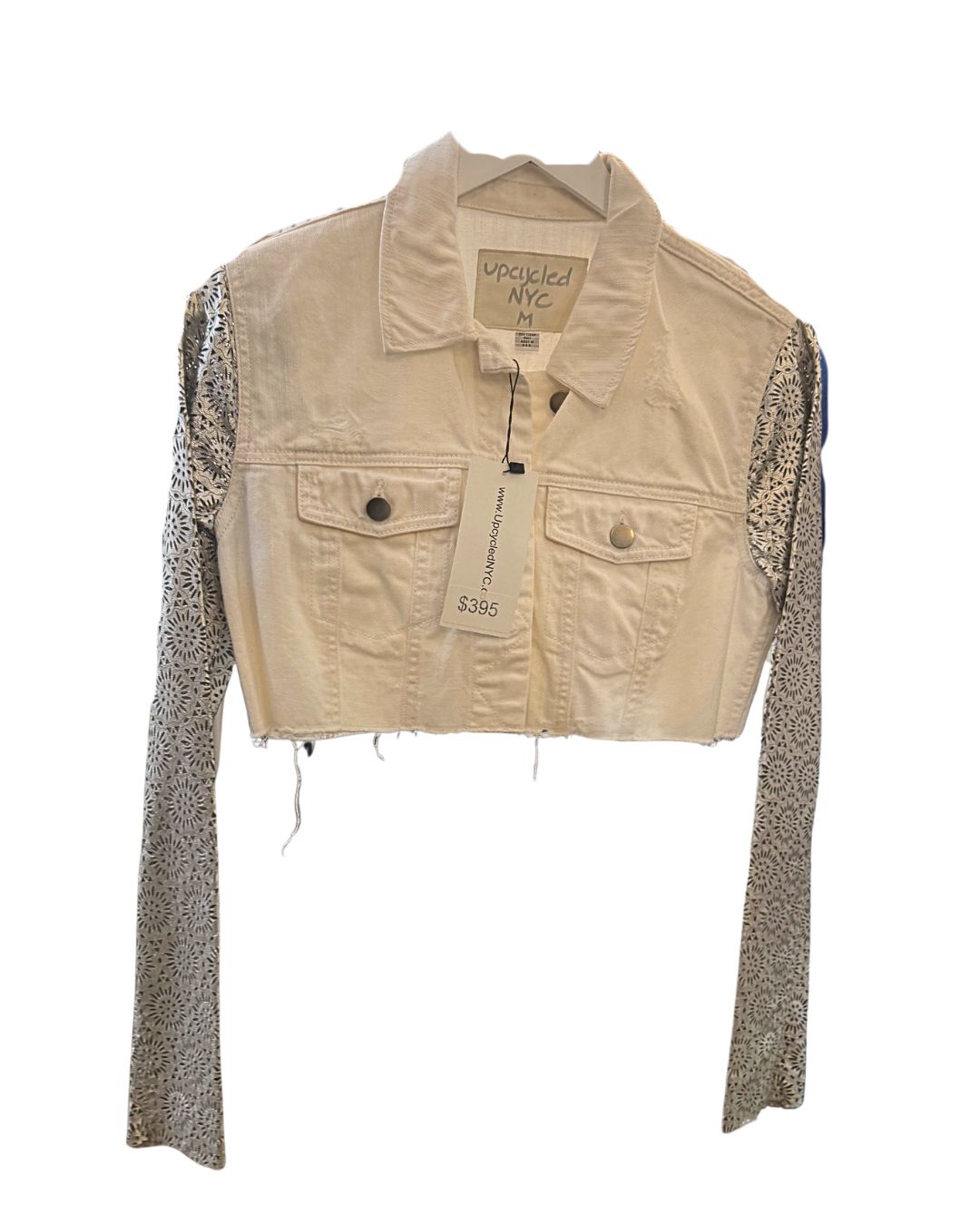 U- NYDenim jacket - silver sleeves
