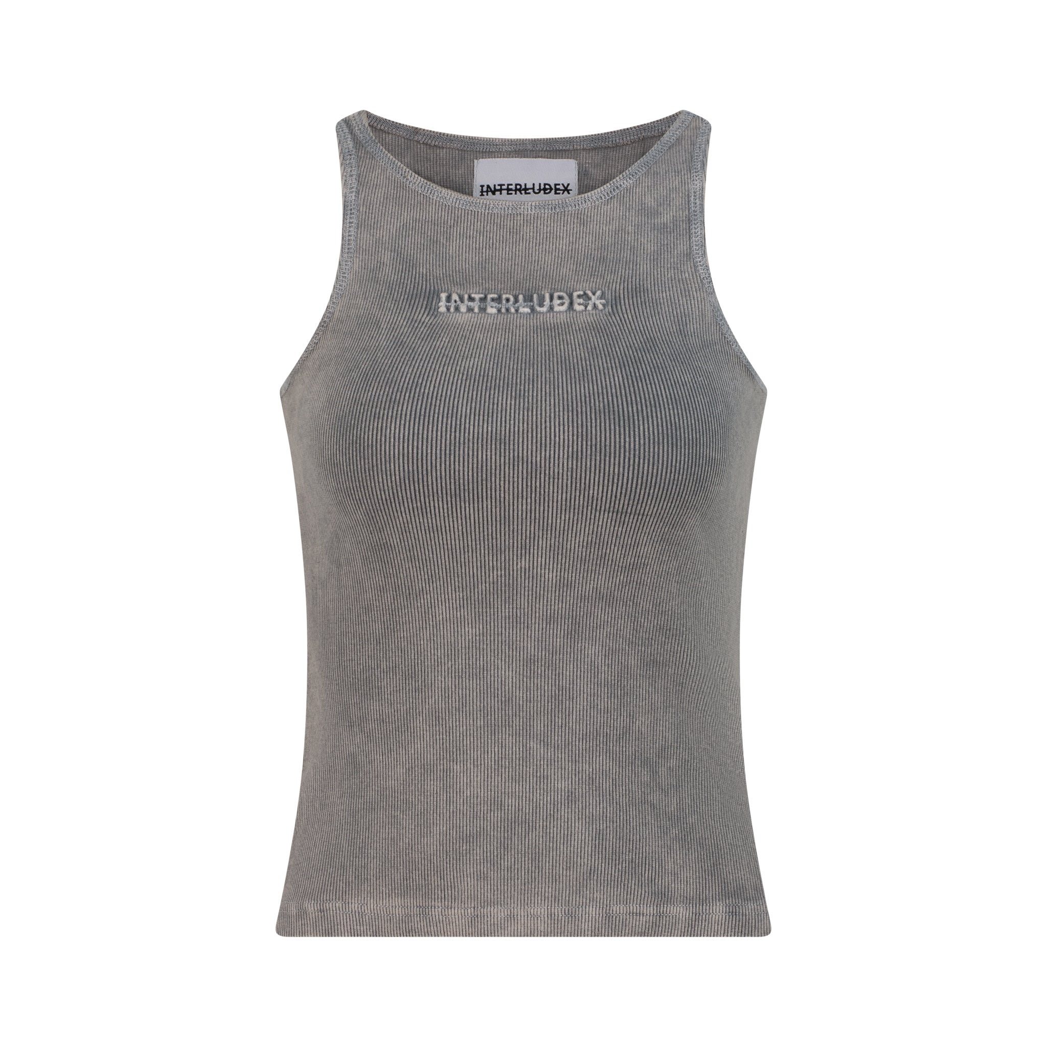 Bullseye Embossed Logo Tank Top - Acid Grey