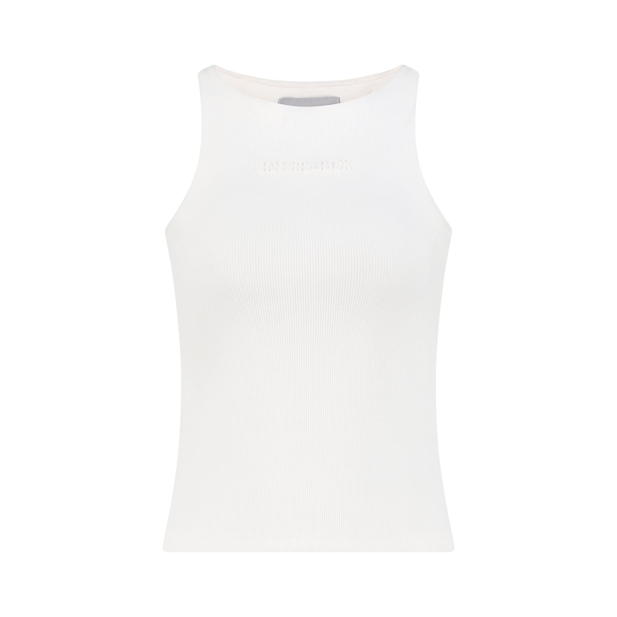 Bullseye Embossed Logo Tank Top - Snow White