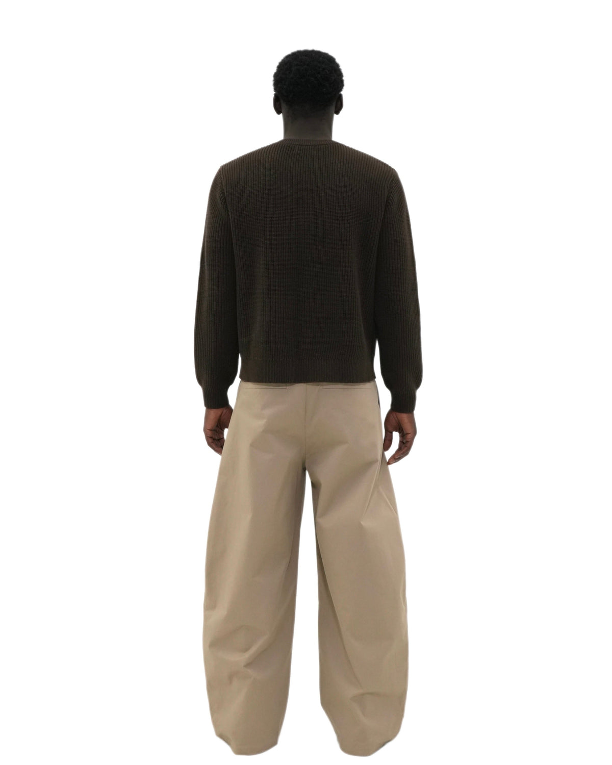 Beige Pleated Pants