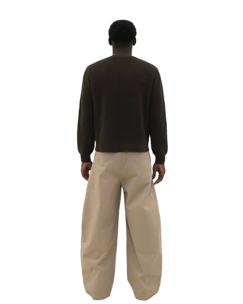 Beige Pleated Pants