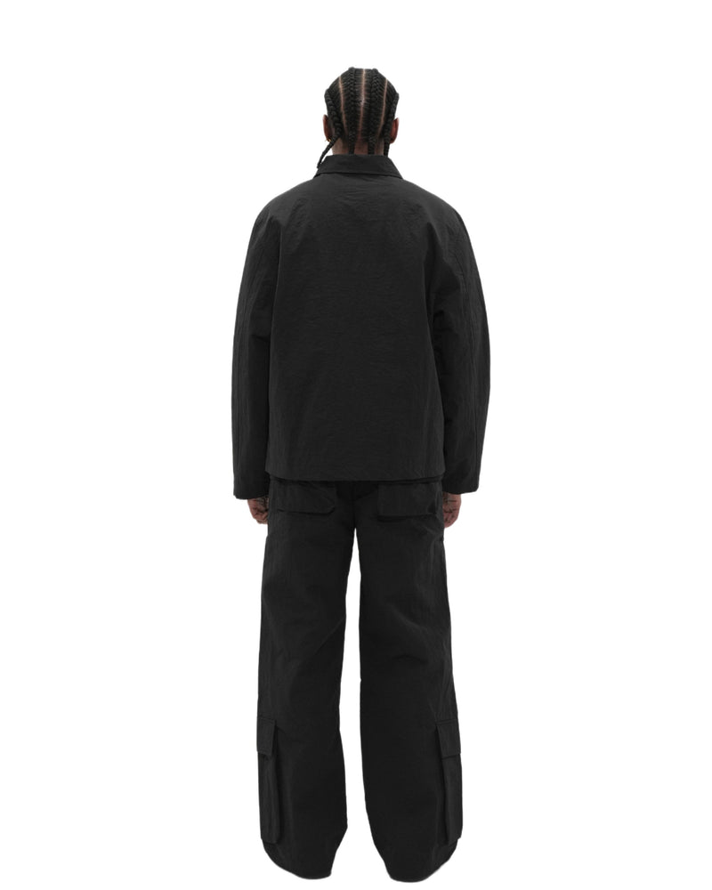 Black Nylon Cargo Pants