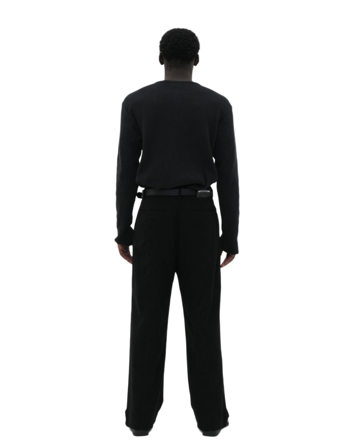 Black Henley Long-Sleeve T-Shirt