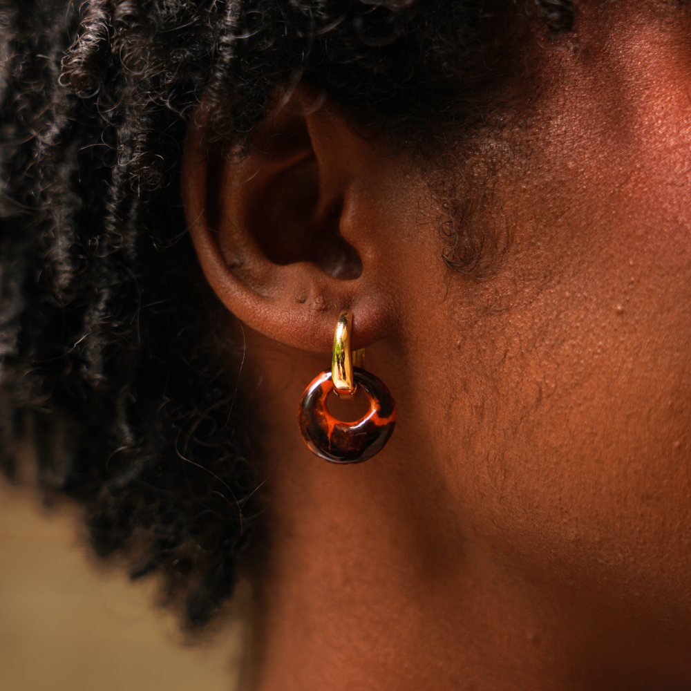 African Gold Earring