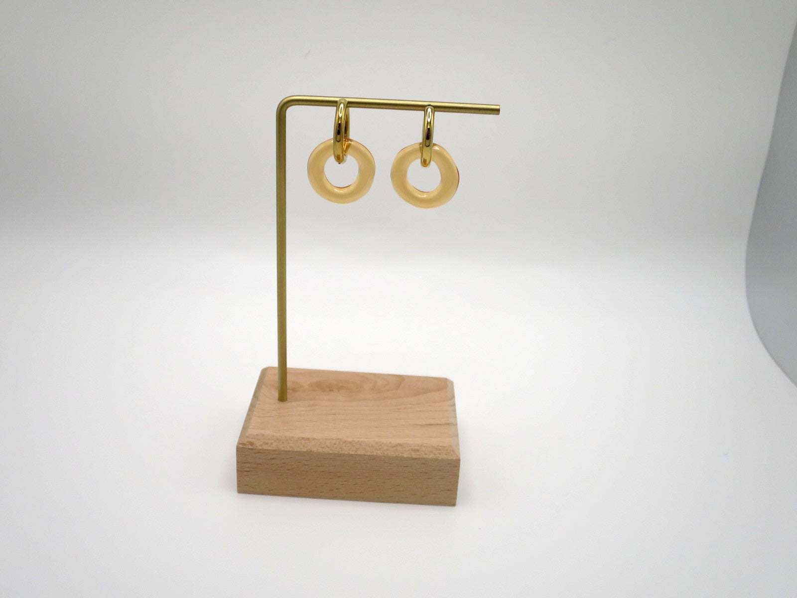 Amber Resin Loop Hoops