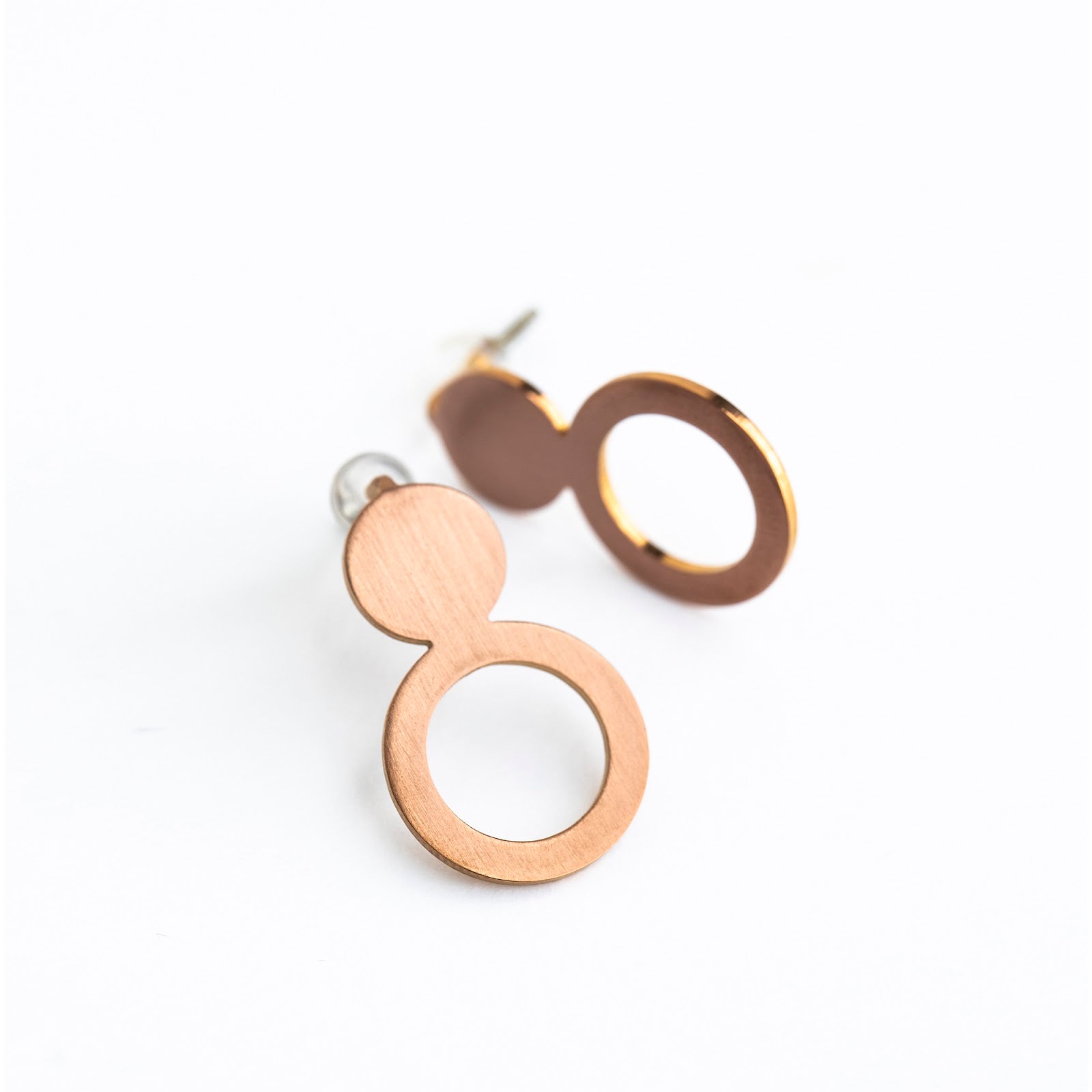 Arc Rose Gold Earrings