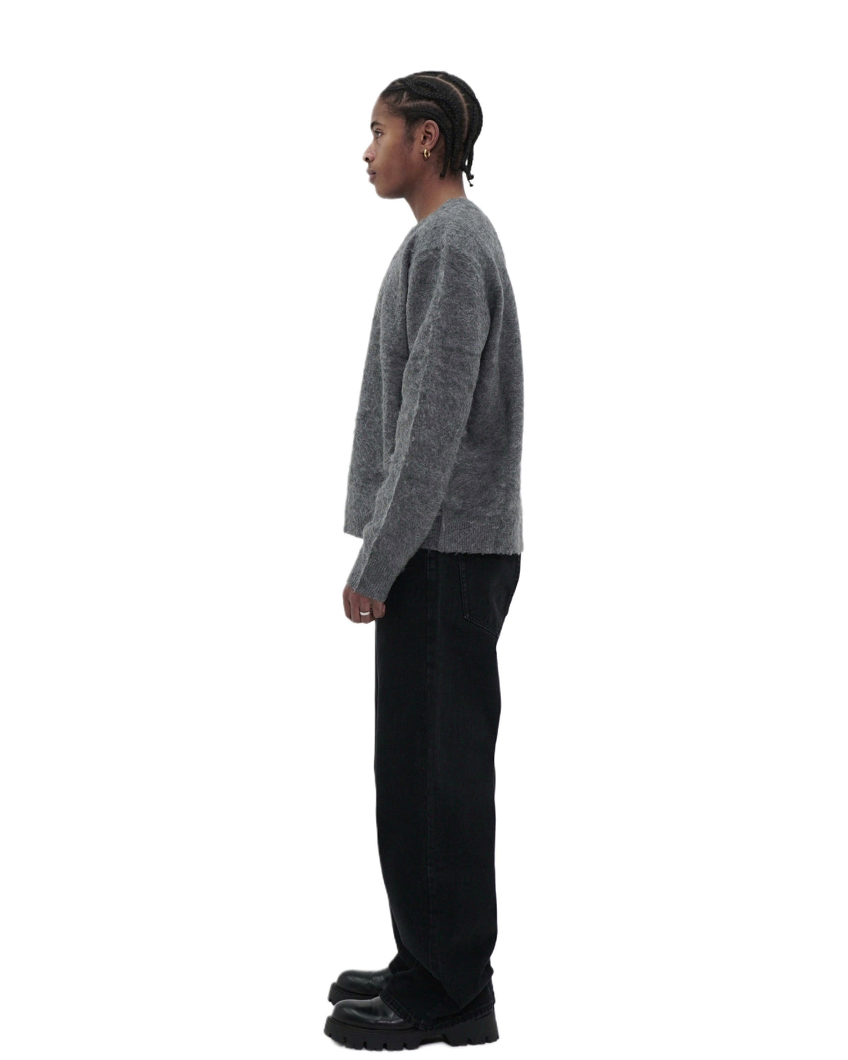 Stone Gray Mohair Sweater
