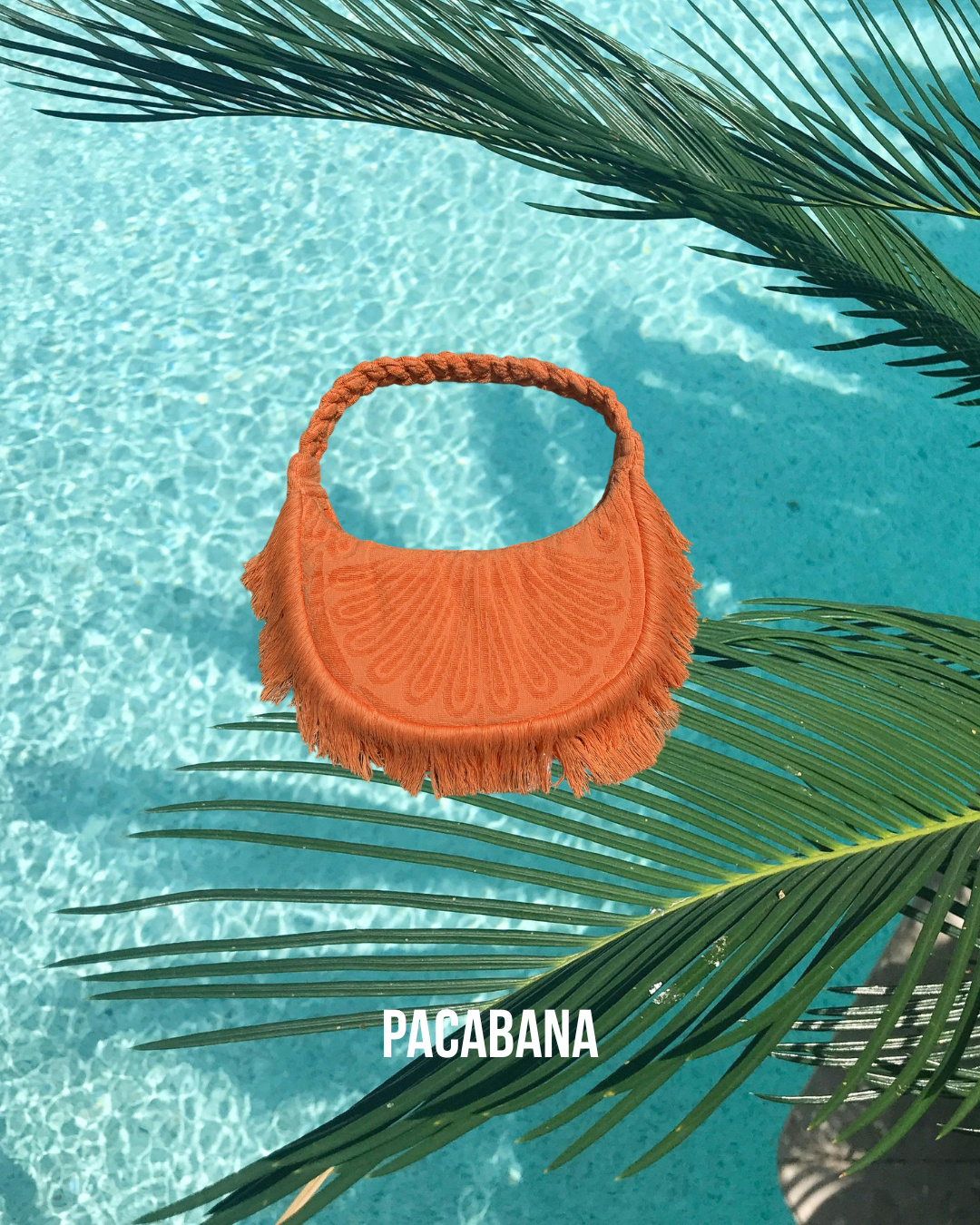 BANA MOON WITH FRINGES TANGERINE