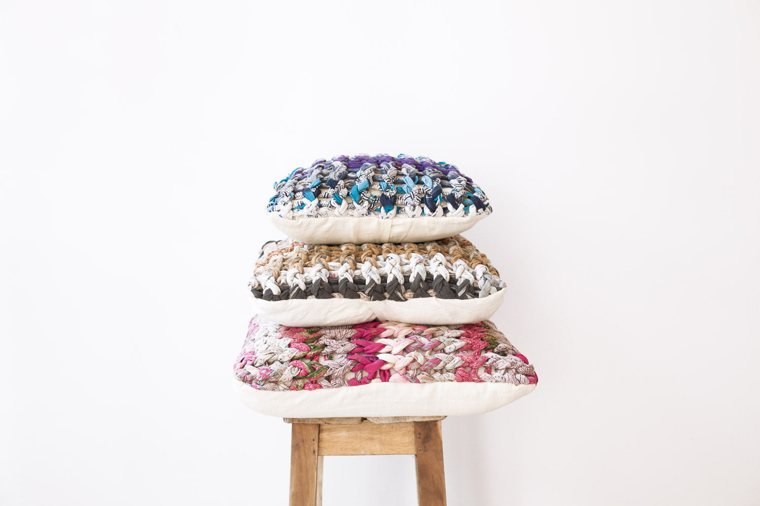 Chunky knit cushion cover, 18" square