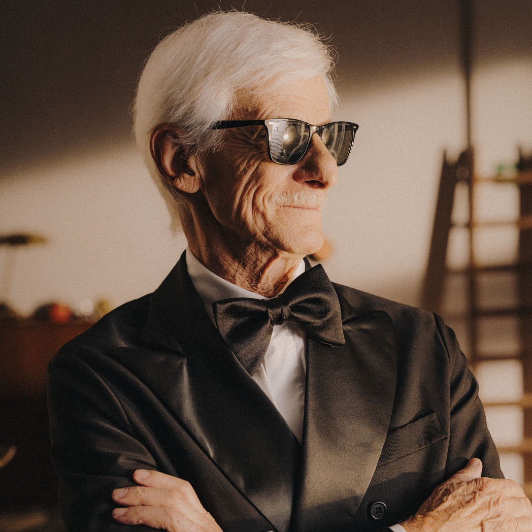 Satin Butterfly Bow Tie - Black