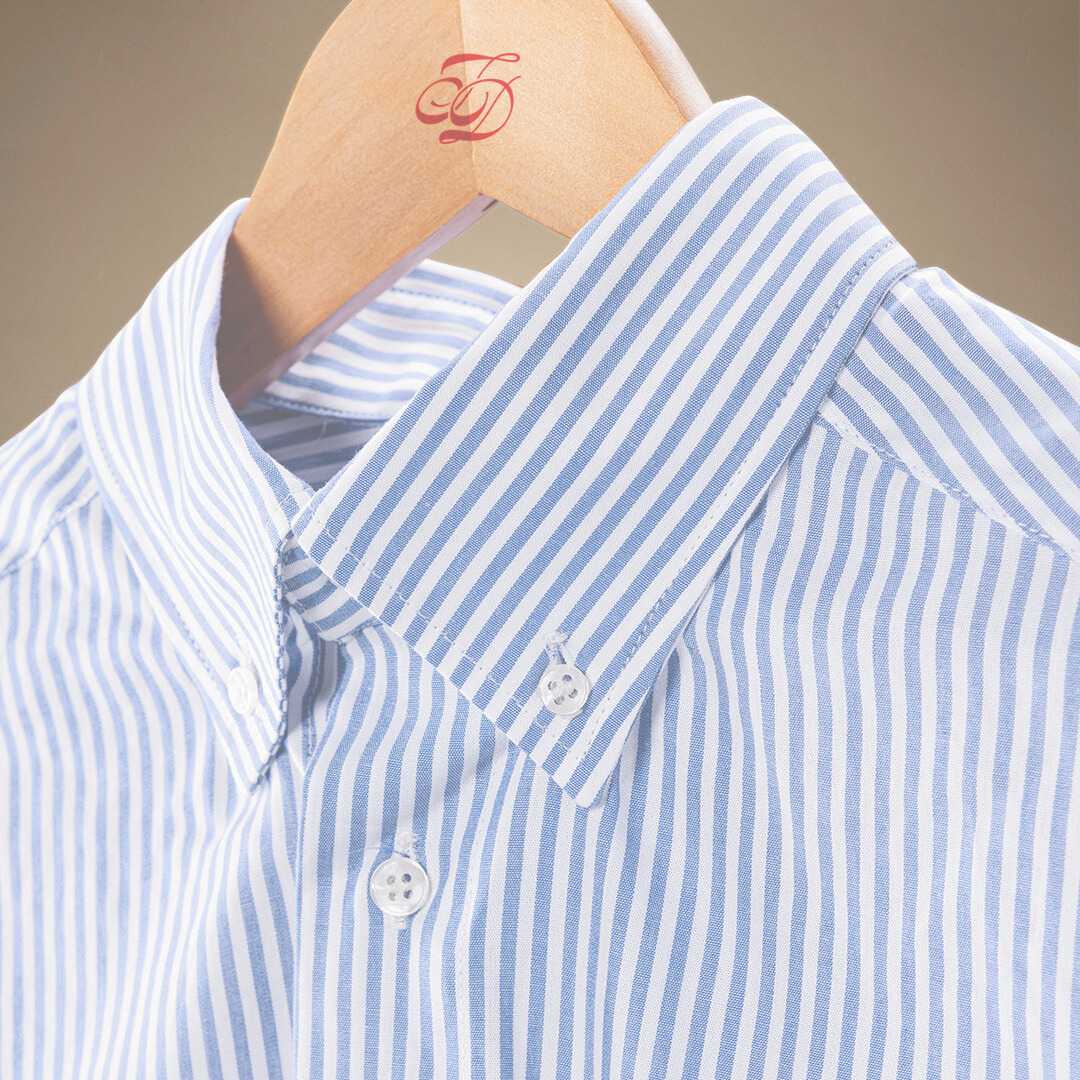 Button Down Shirt - Light Blue Stripe