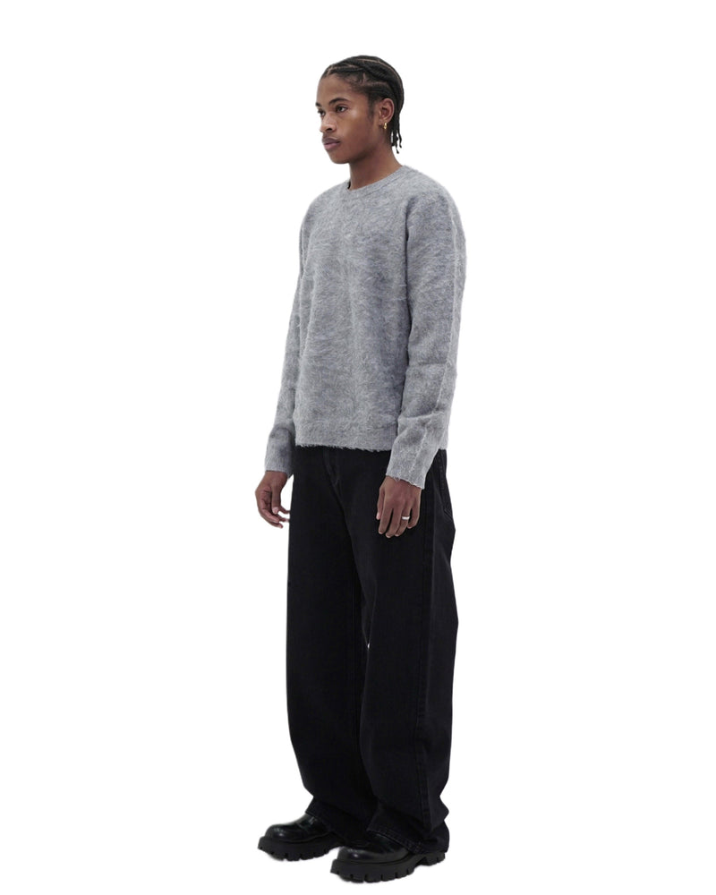 Heather Gray Mohair Sweater
